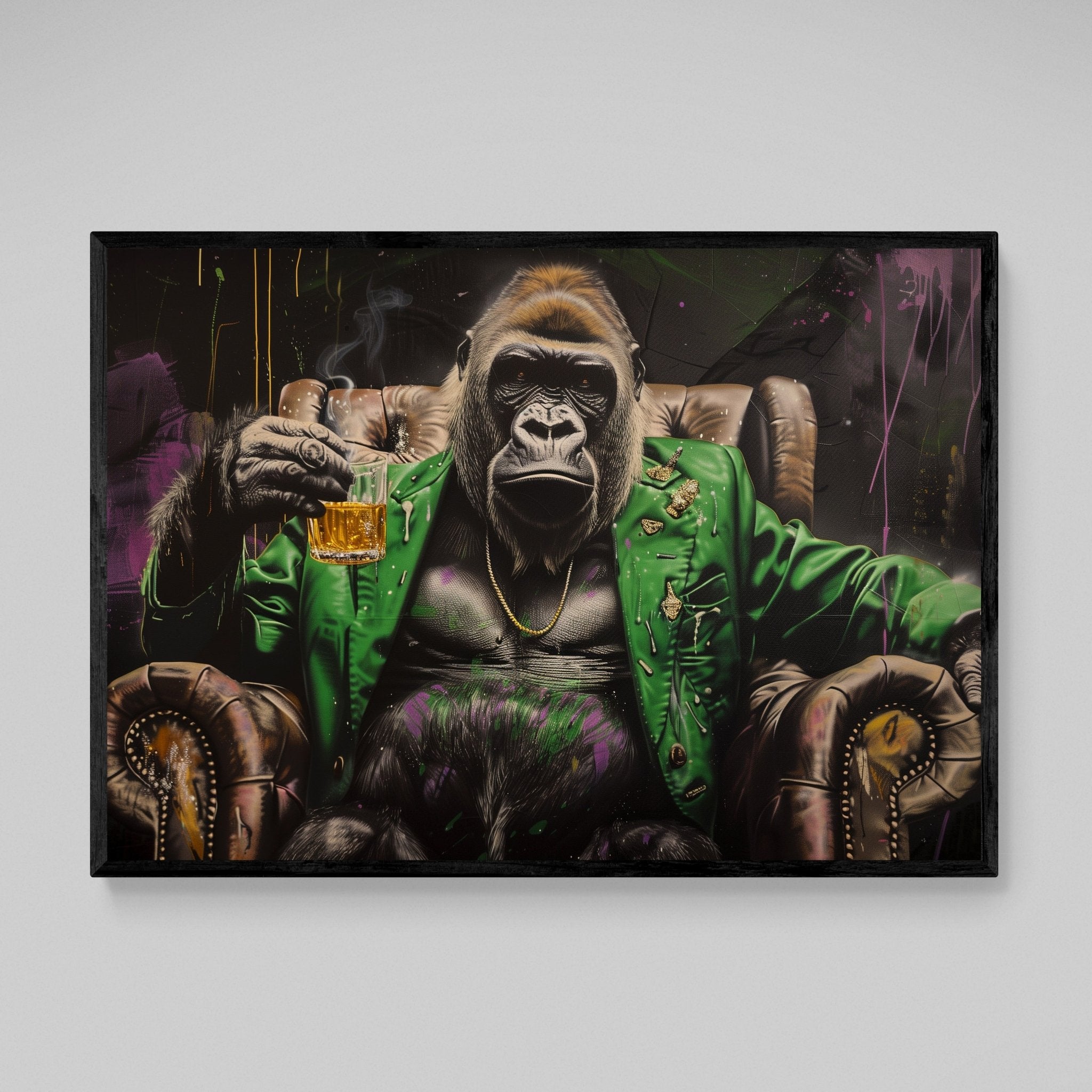 Modern Gorilla Canvas Wall Art - Luxury Art Canvas