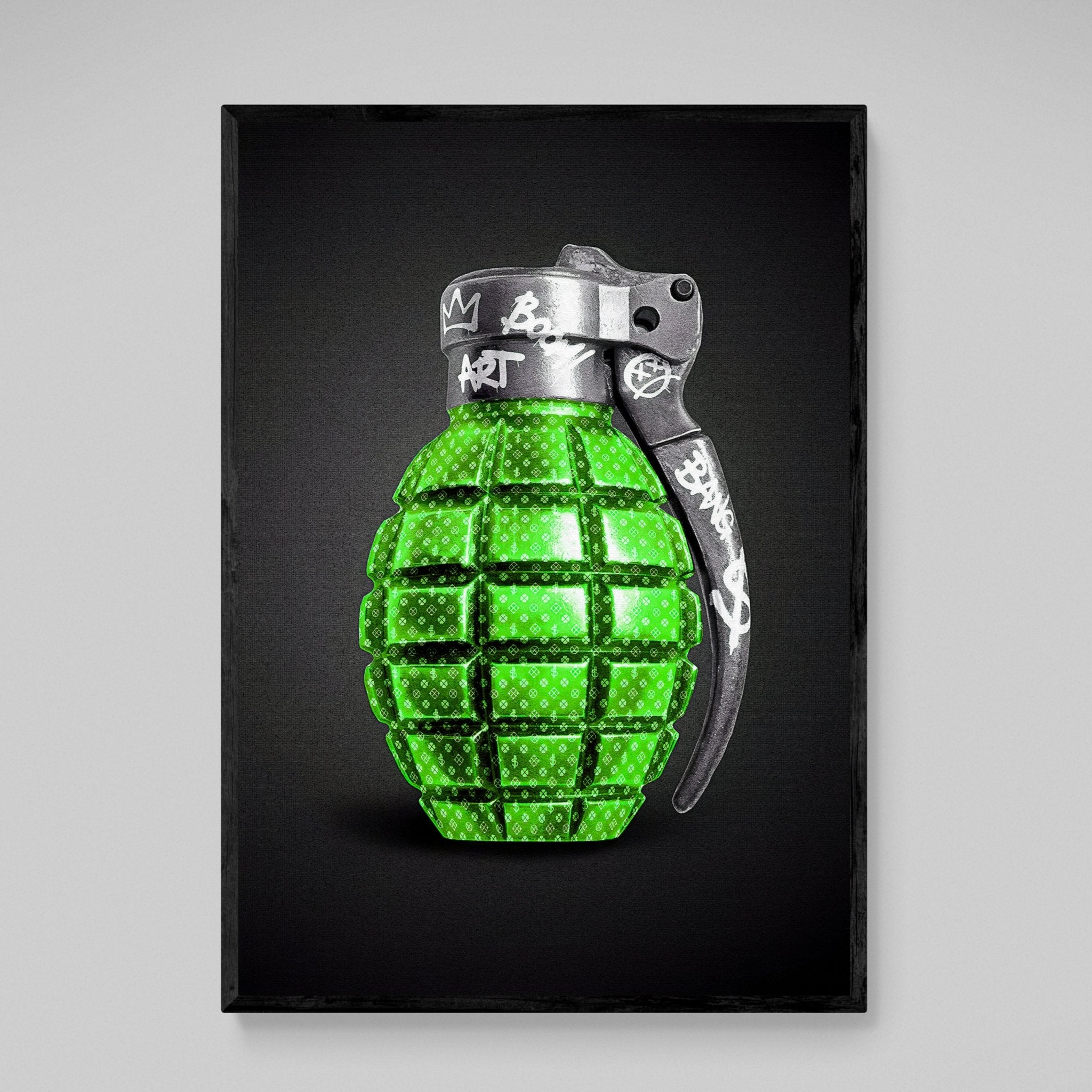Modern Grenade Canvas Wall Art - Luxury Art Canvas