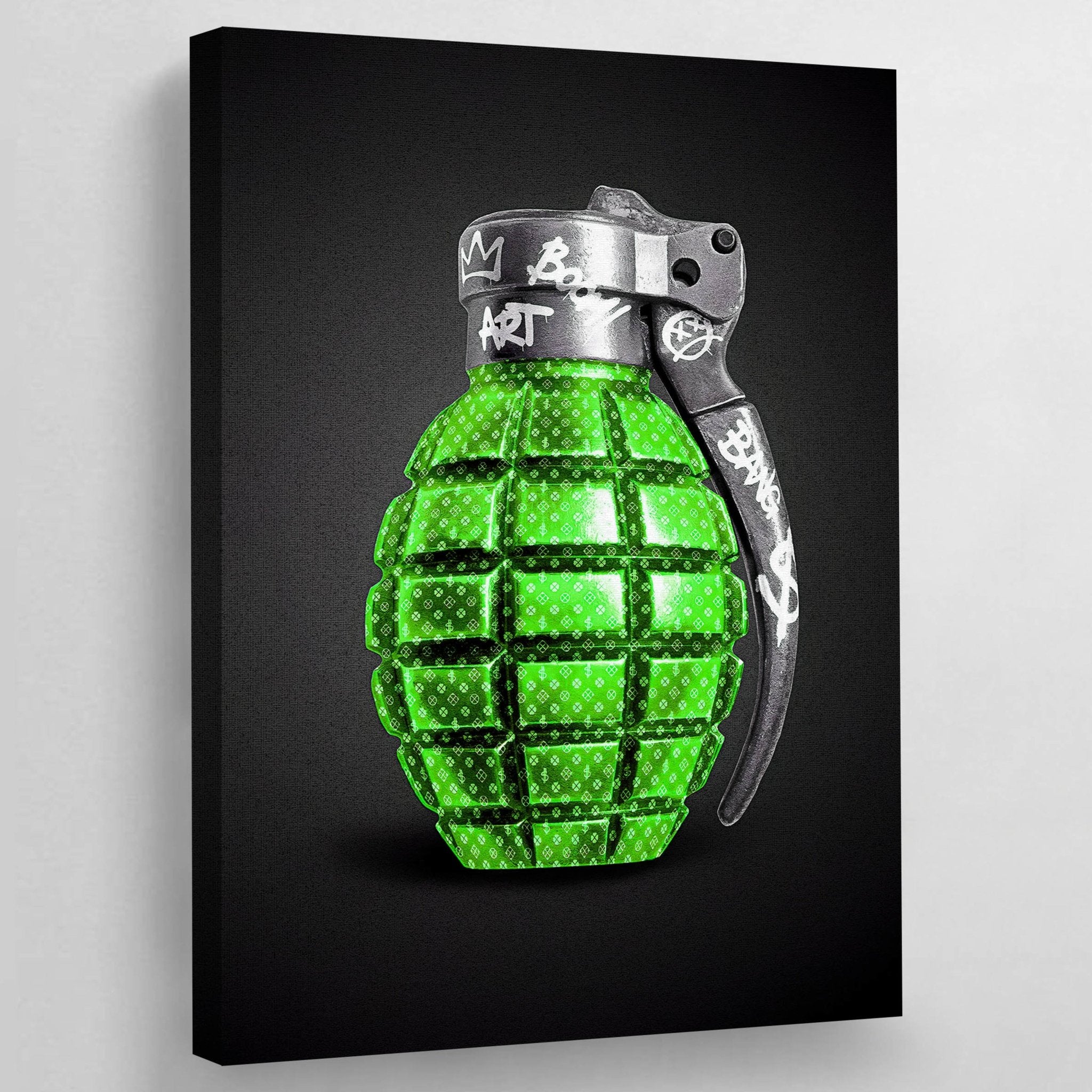 Modern Grenade Canvas Wall Art - Luxury Art Canvas