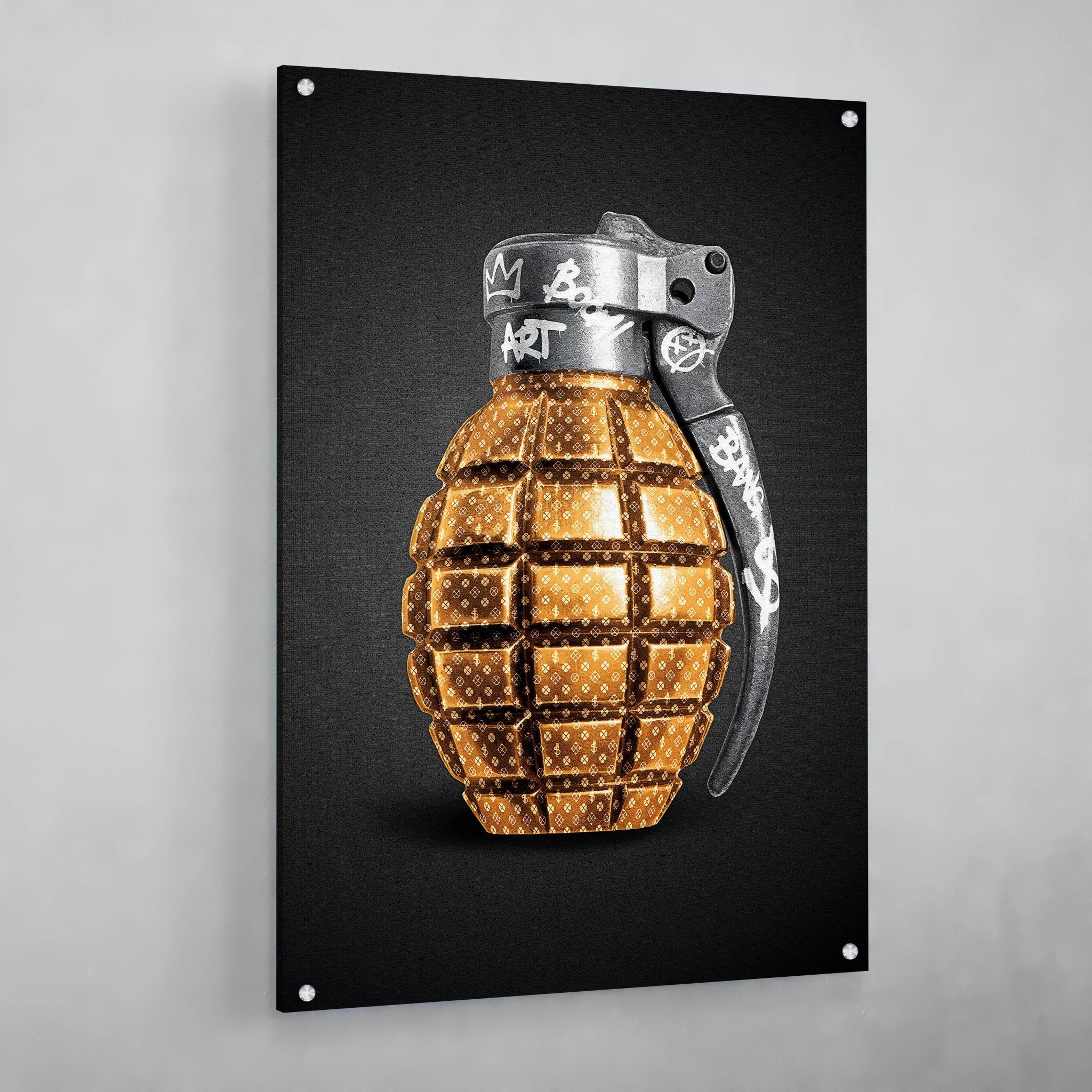 Modern Grenade Wall Art - Luxury Art Canvas