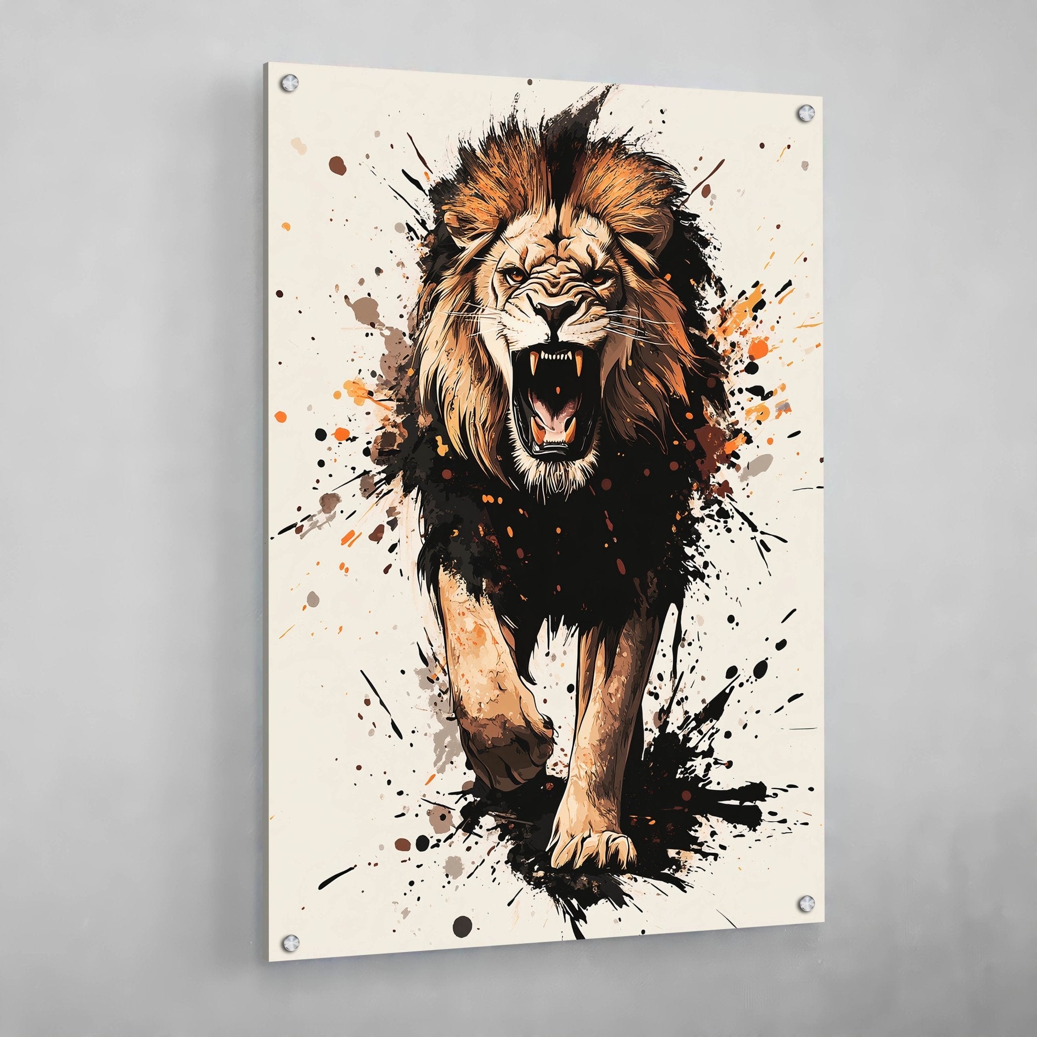 Modern Lion Wall Art - Luxury Art Canvas