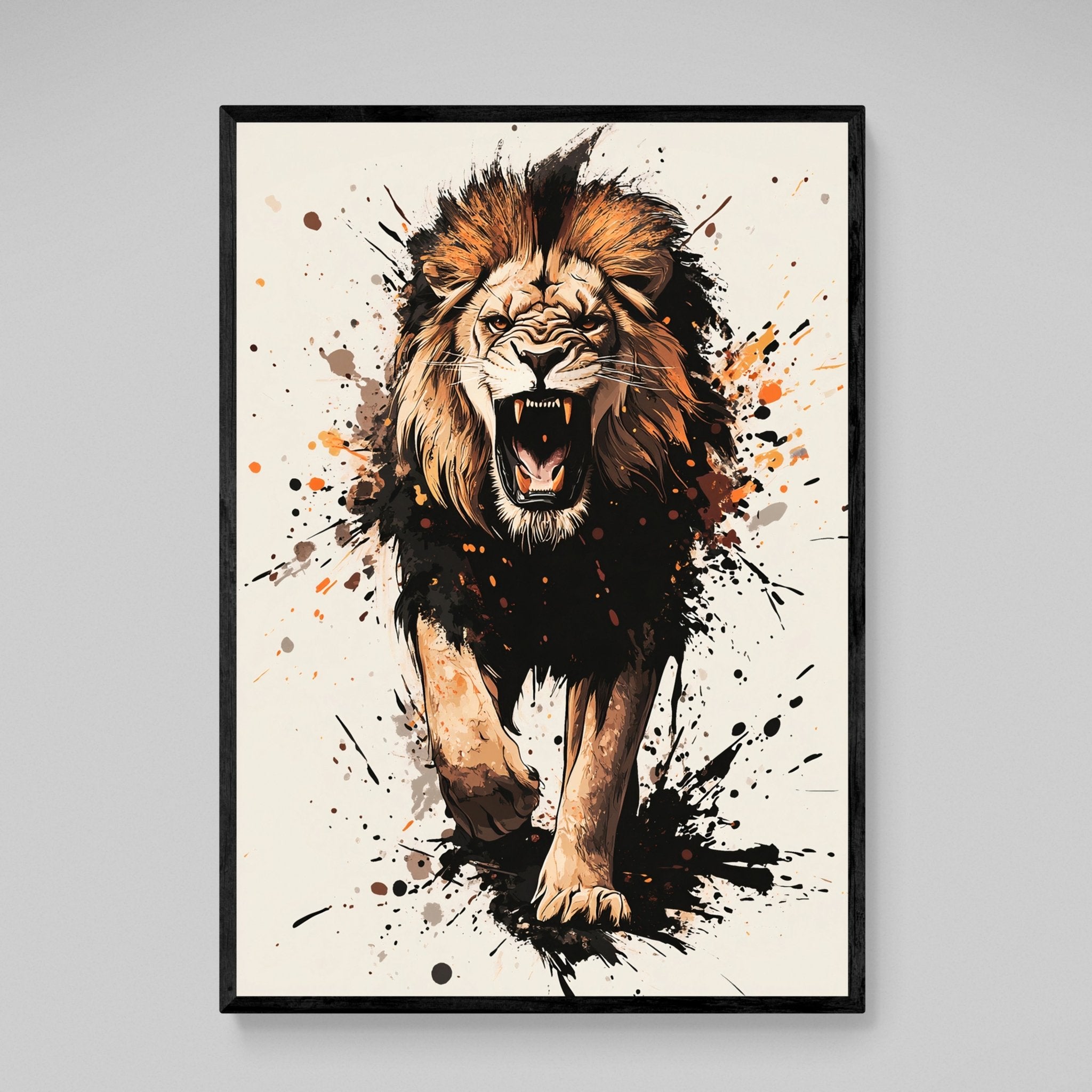 Modern Lion Wall Art - Luxury Art Canvas