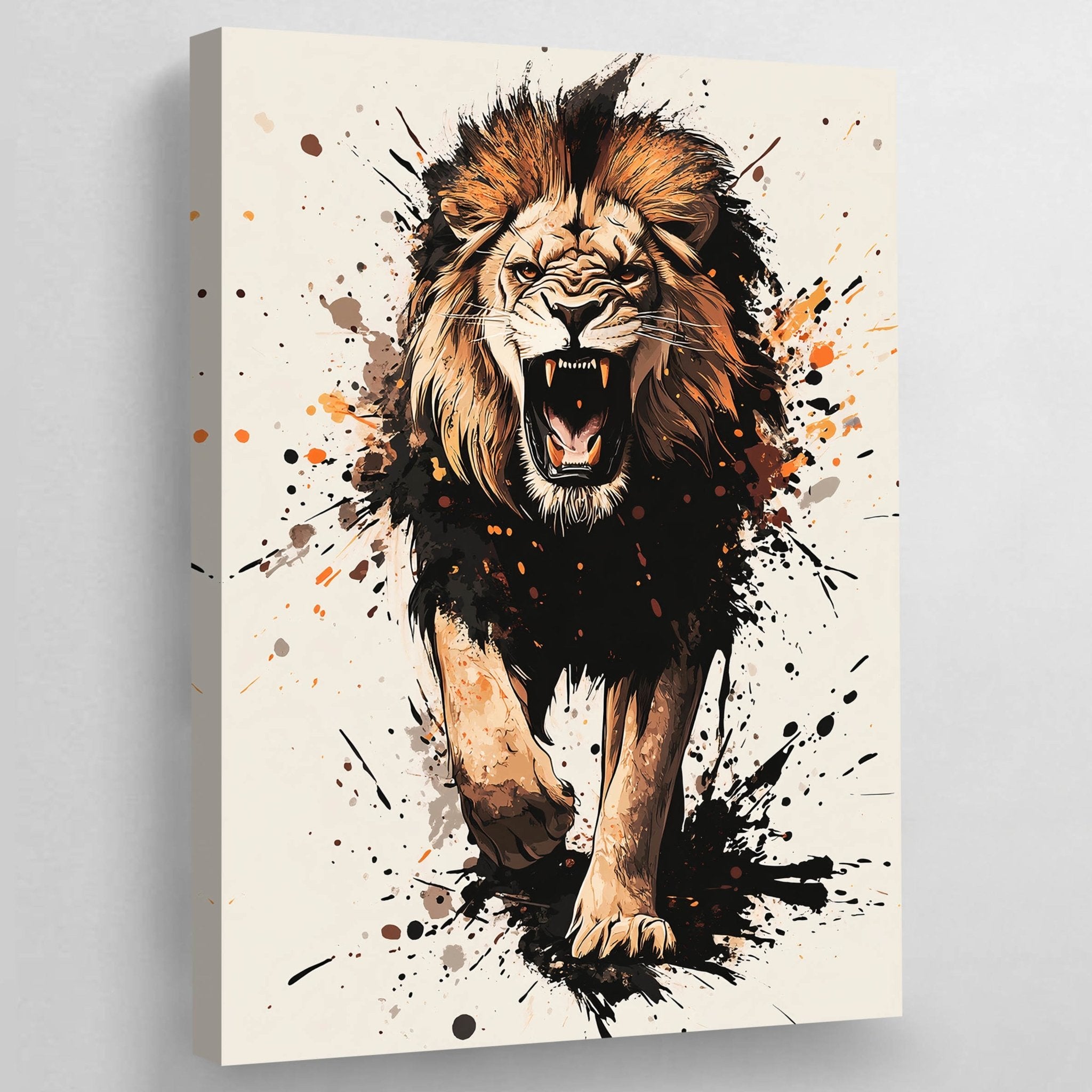 Modern Lion Wall Art - Luxury Art Canvas