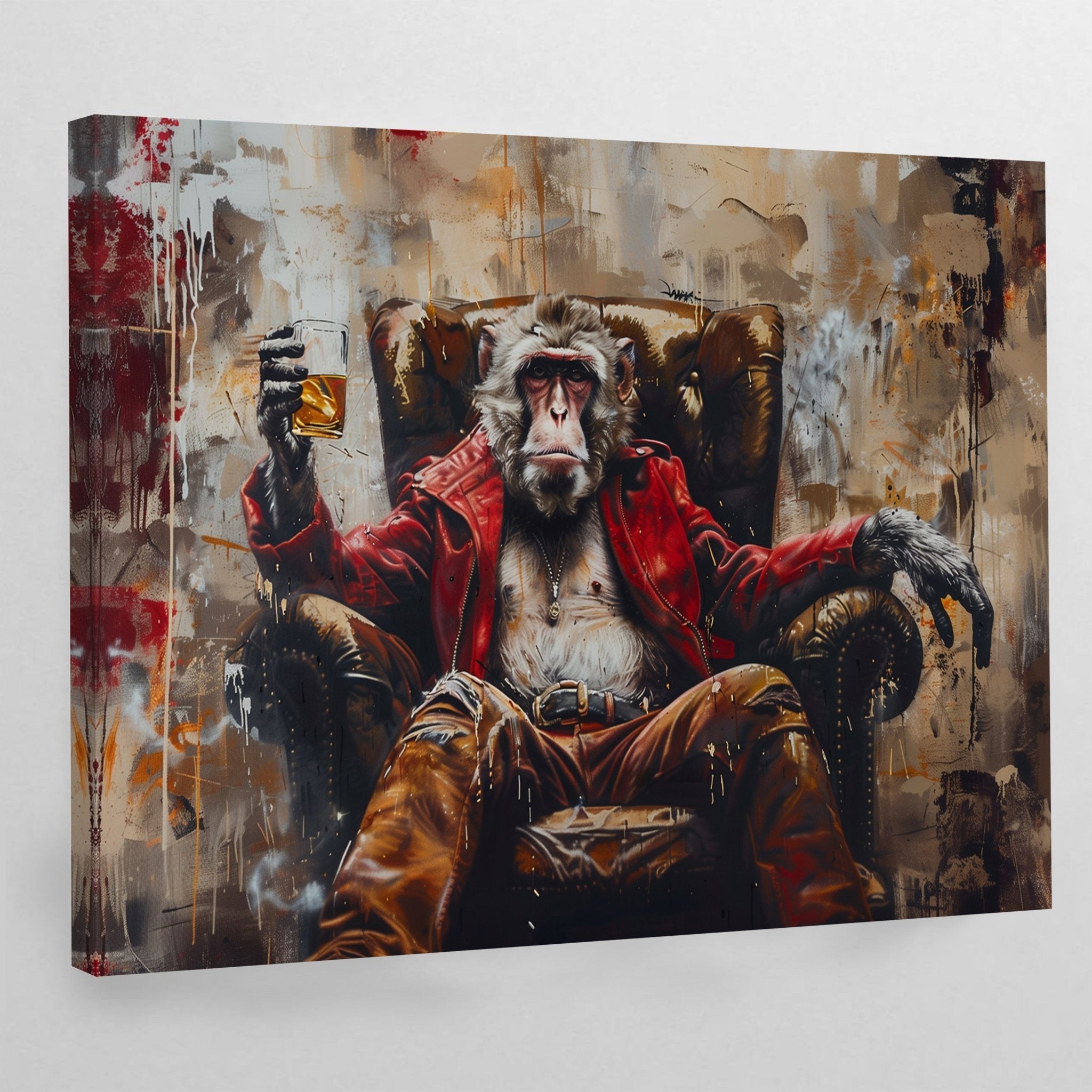 Modern Monkey Canvas Art - Luxury Art Canvas
