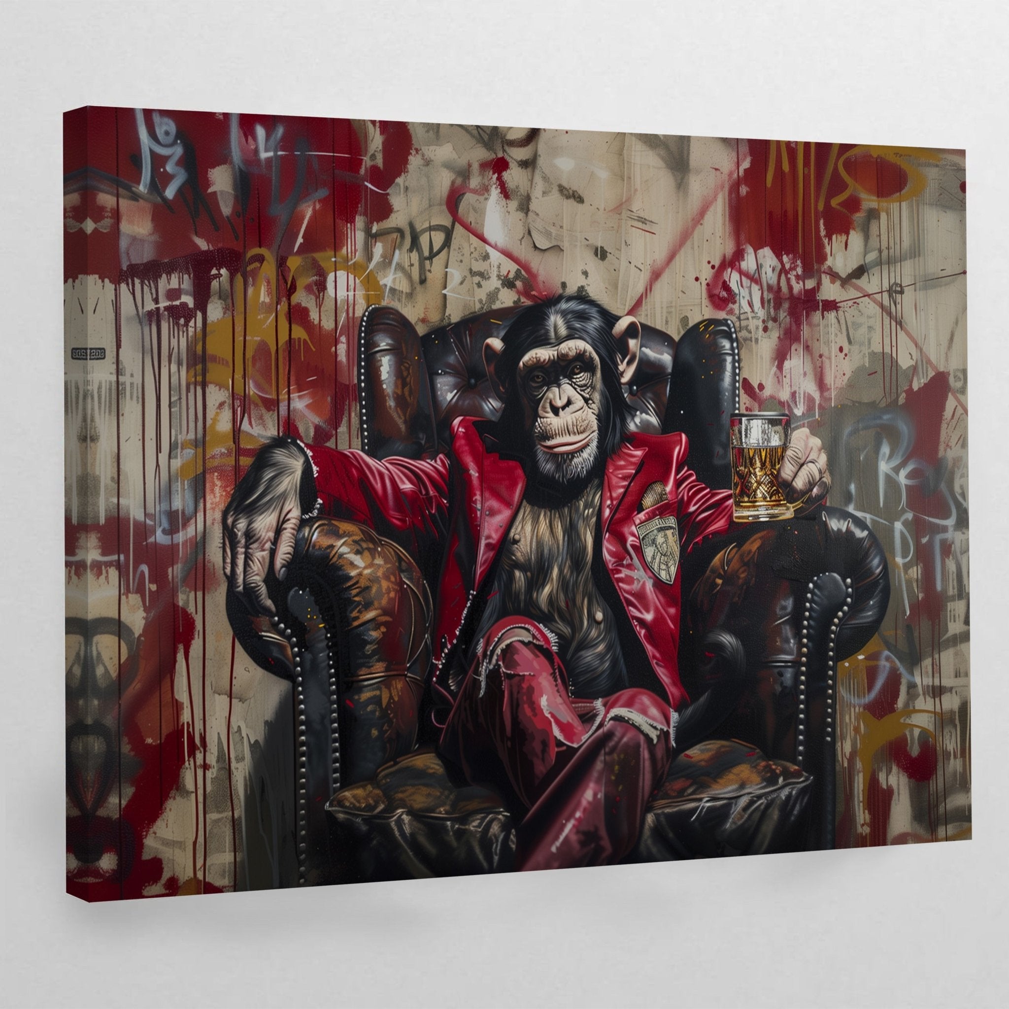 Modern Monkey Canvas Wall Art - Luxury Art Canvas
