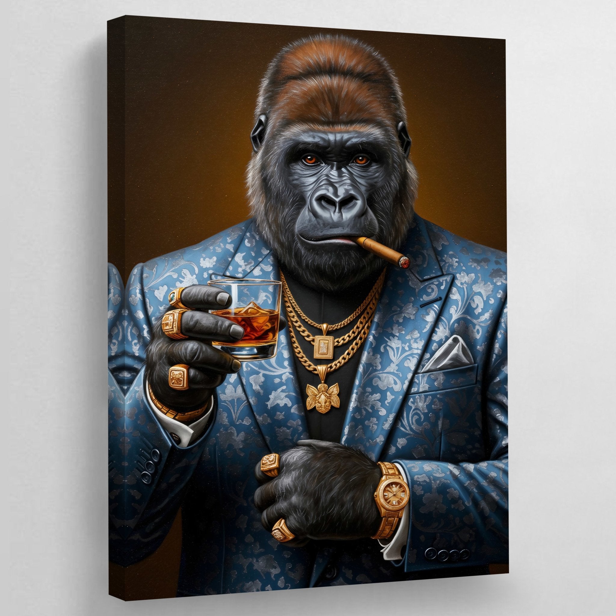 Moderne Gorilla Canvas Art - Luxury Art Canvas