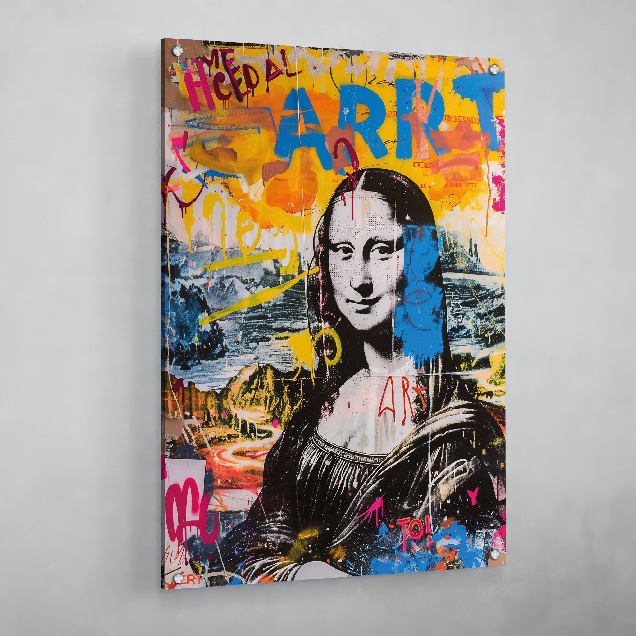 Mona Lisa Graffiti Canvas Art - Luxury Art Canvas