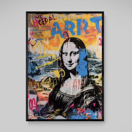Mona Lisa Graffiti Canvas Art - Luxury Art Canvas