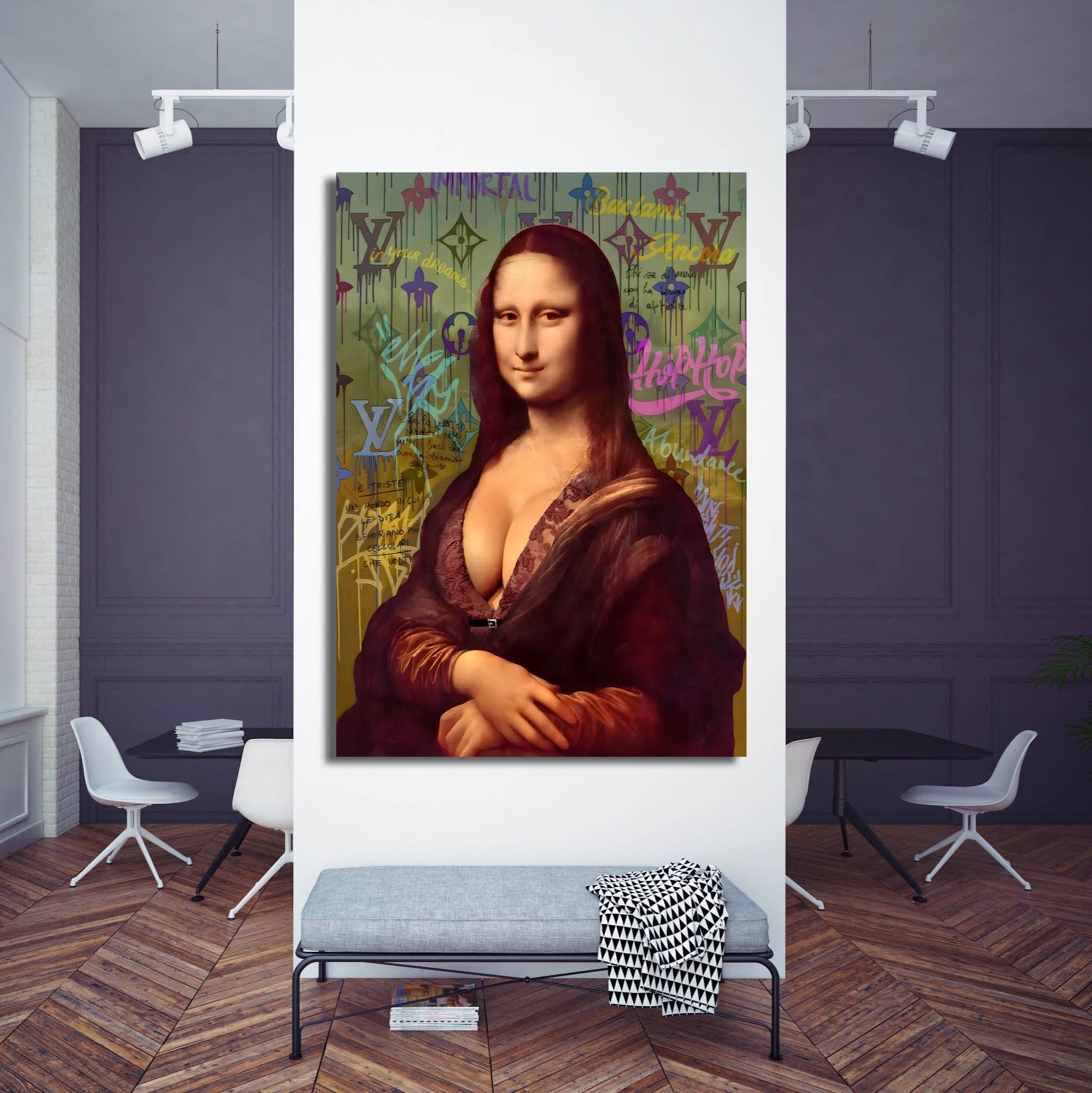 Mona Lisa Louis Vuitton Wall Art - Luxury Art Canvas