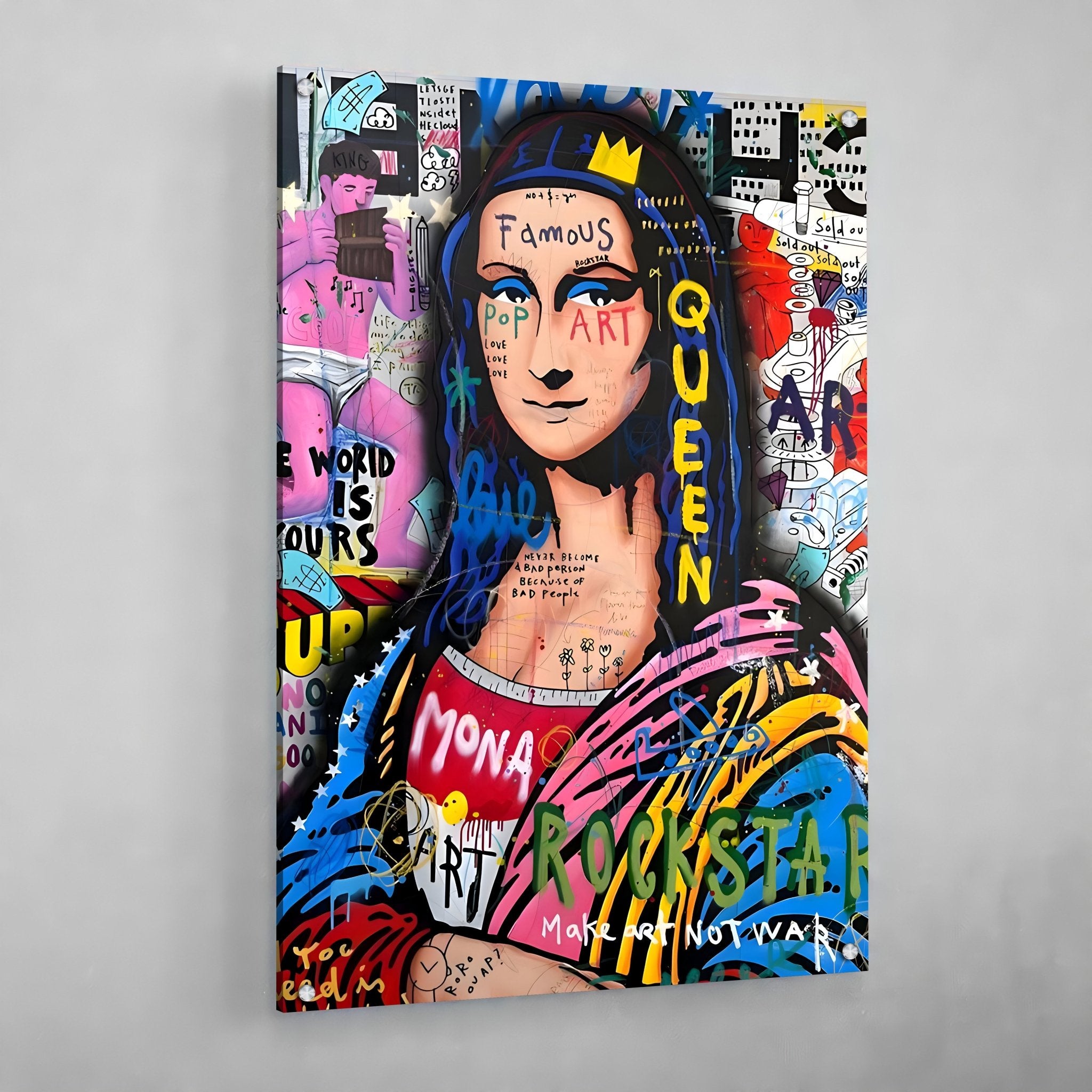 Mona Lisa Pop Art Canvas Wall Art - Luxury Art Canvas