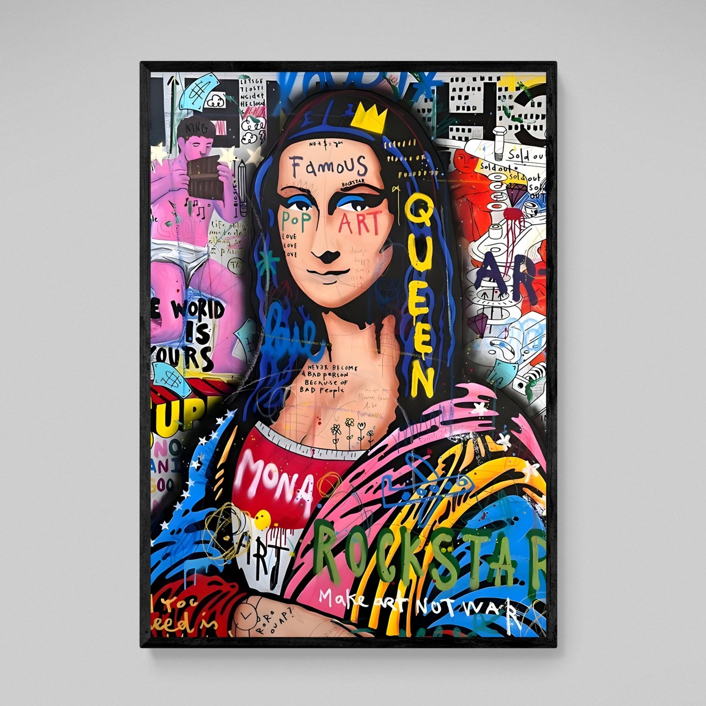 Mona Lisa Pop Art Canvas Wall Art - Luxury Art Canvas