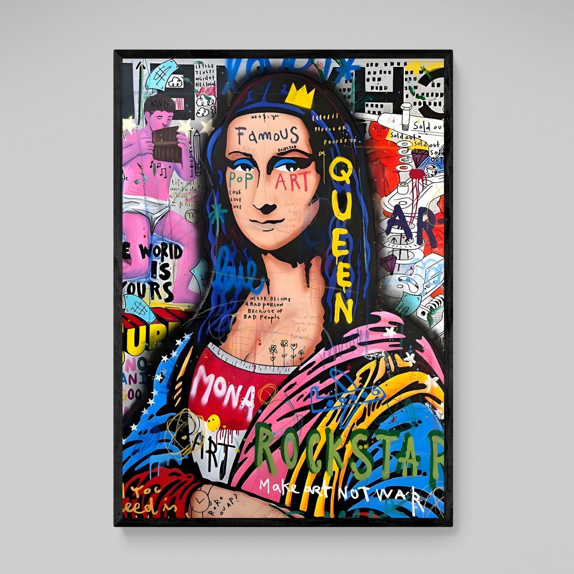 Mona Lisa Pop Art Canvas Wall Art - Luxury Art Canvas
