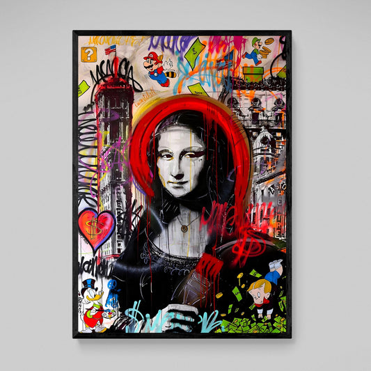 Mona Lisa Street Art Canvas - Luxury Art Canvas