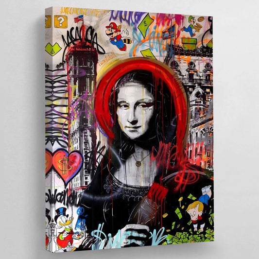 Mona Lisa Street Art Canvas - Luxury Art Canvas