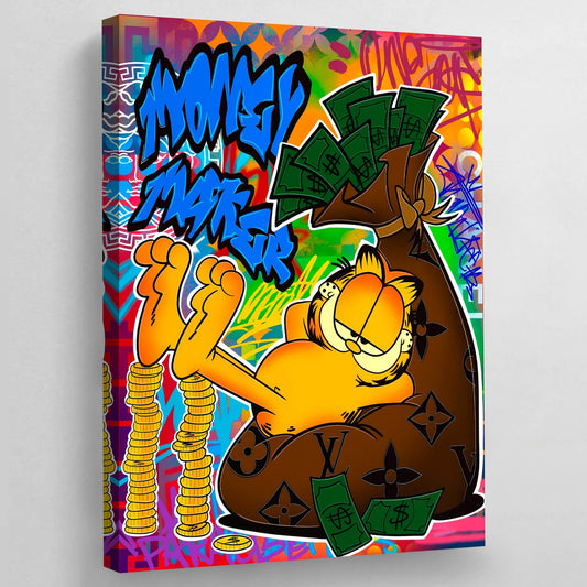 Money Maker Motivational Canvas Wall Art - Luxury Art Canvas