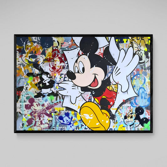 Mouse Graffiti Canvas Wall Art - Luxury Art Canvas