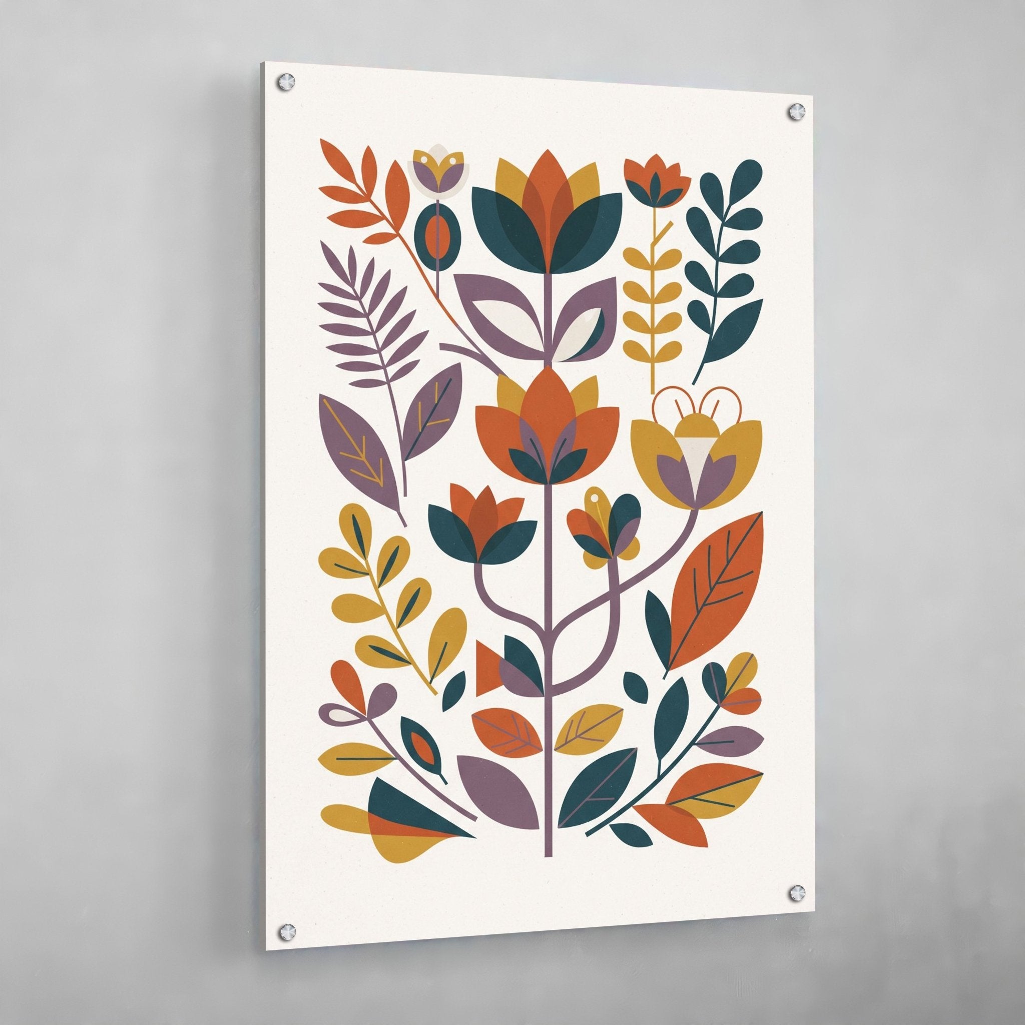 Nordic Botanical Scandinavian Wall Art - Luxury Art Canvas