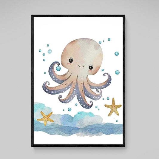 Octopus Nursery Wall Art - Luxury Art Canvas