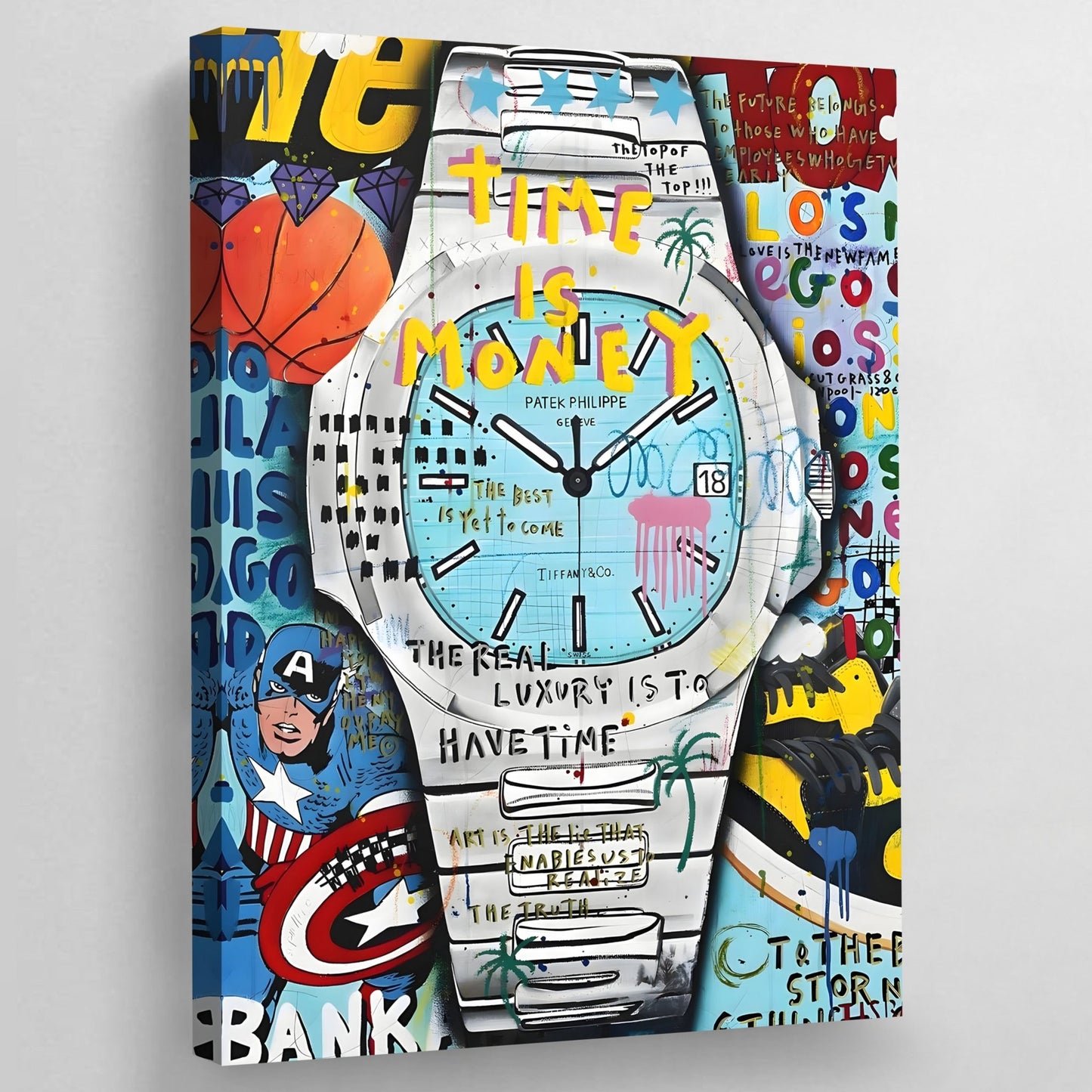 Patek Philippe Graffiti Wall Art - Luxury Art Canvas