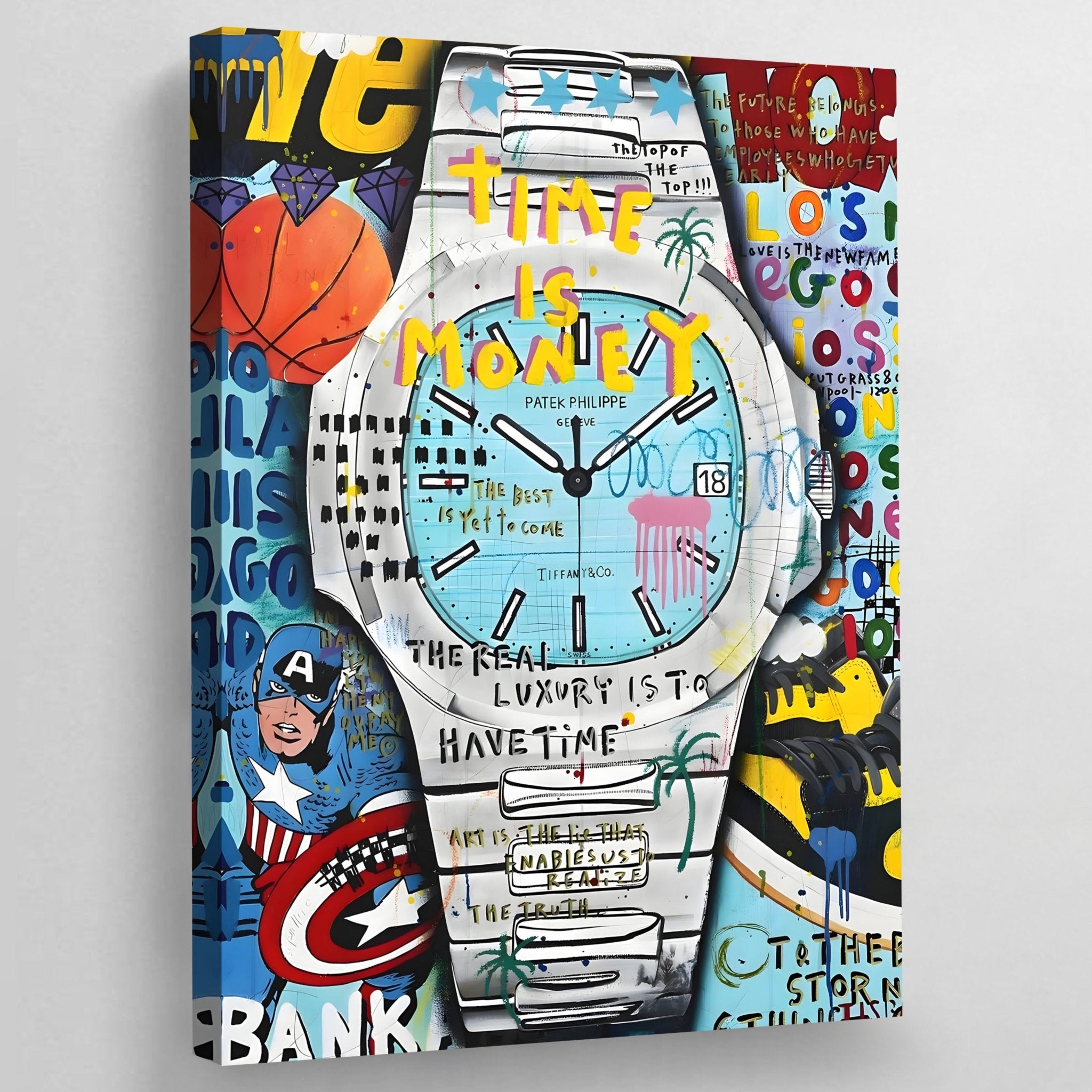 Patek Philippe Graffiti Wall Art - Luxury Art Canvas