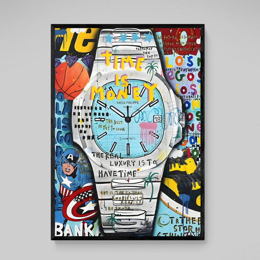 Patek Philippe Graffiti Wall Art - Luxury Art Canvas
