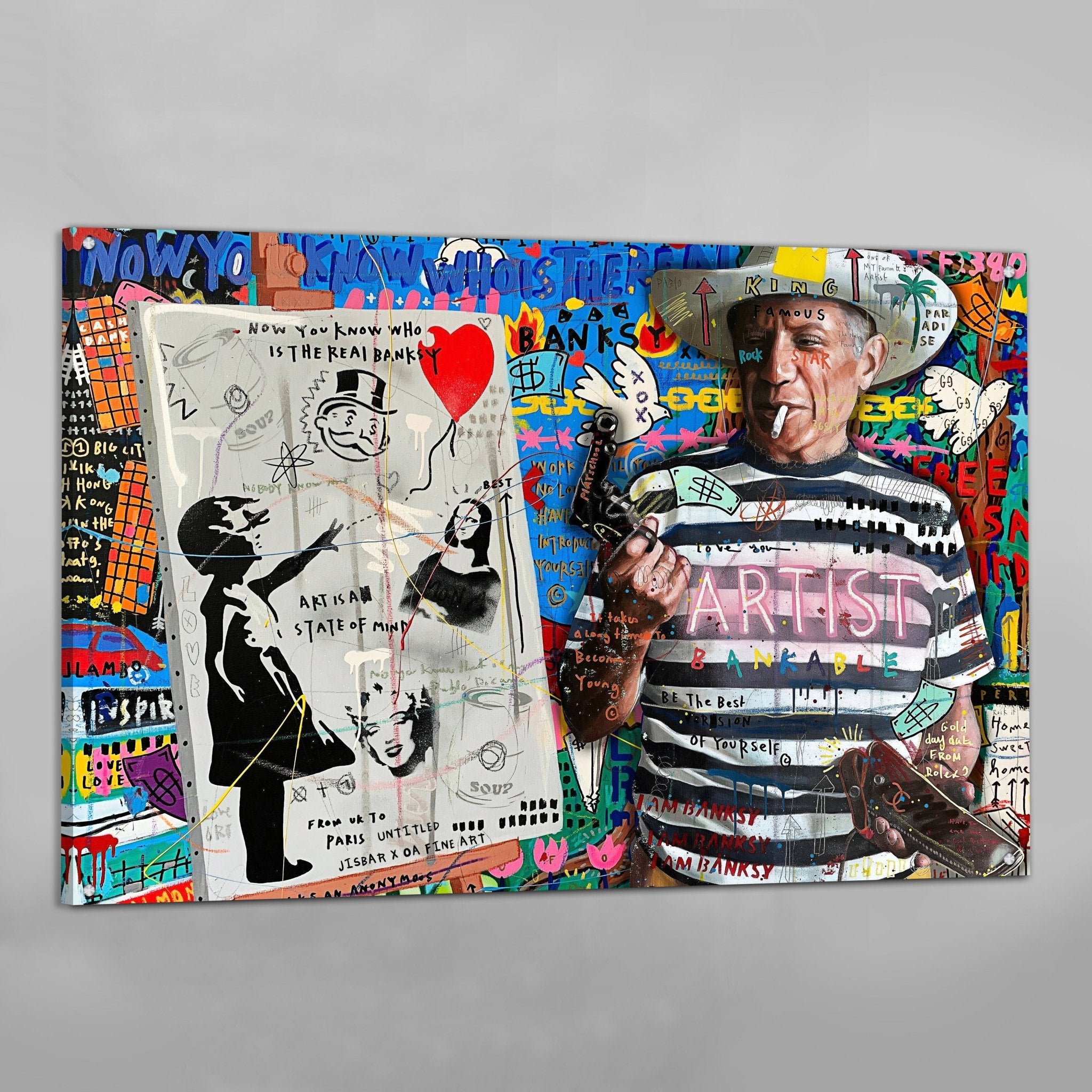 Picasso Graffiti Wall Art - Luxury Art Canvas