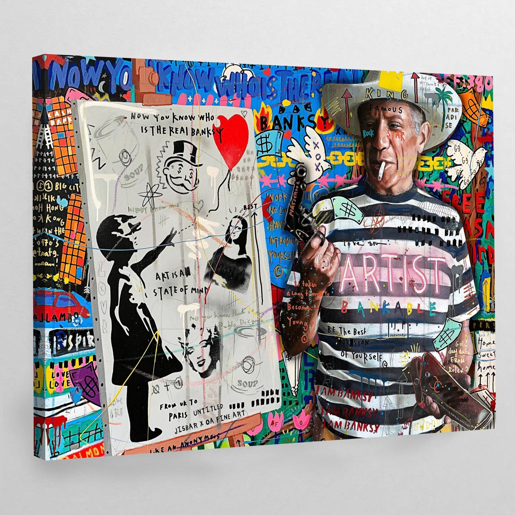 Picasso Graffiti Wall Art - Luxury Art Canvas