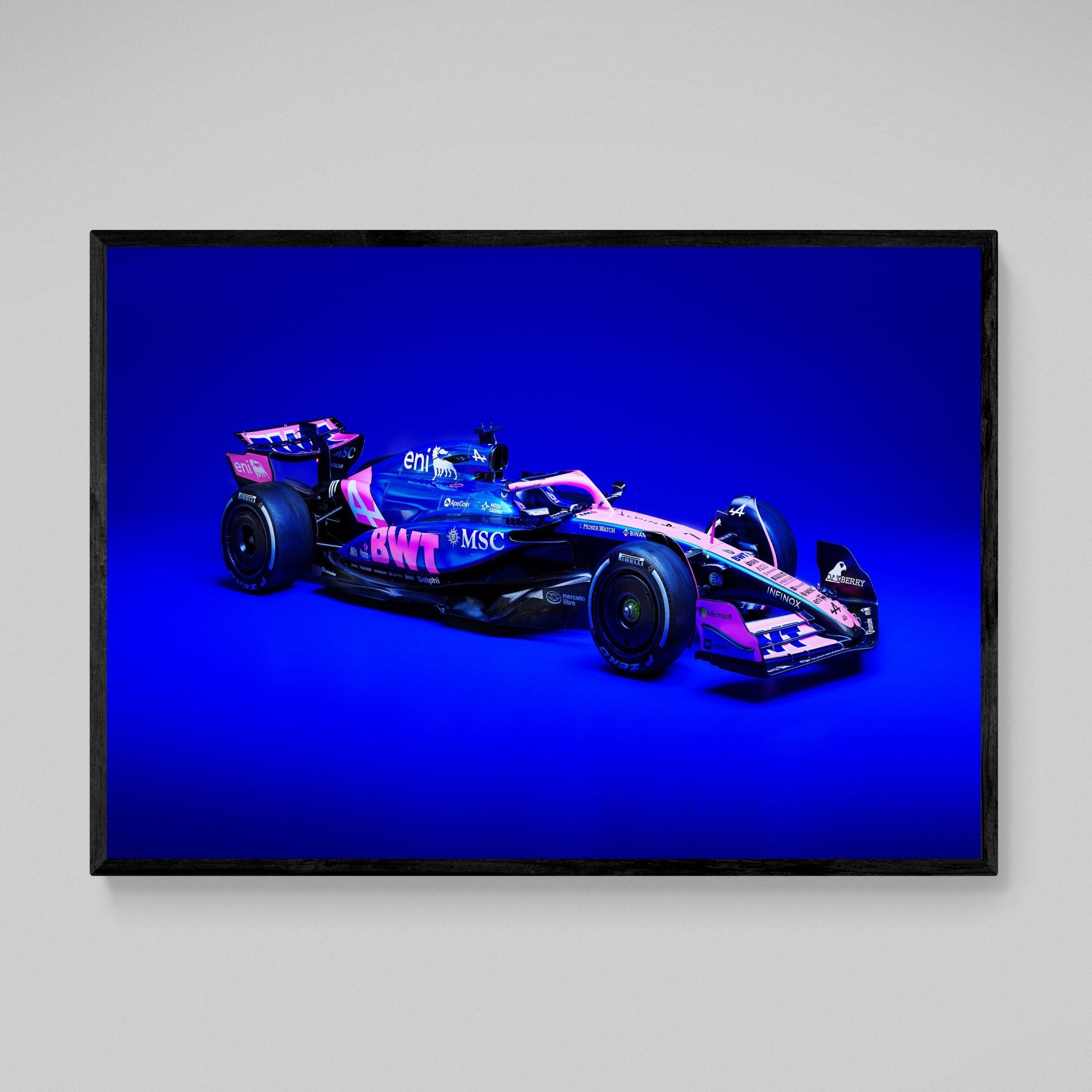 Pink F1 Car Wall Art - Luxury Art Canvas