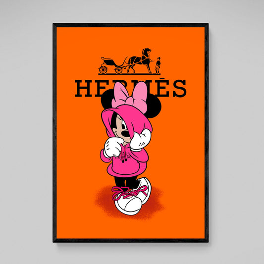 Pink Hermes Wall Art - Luxury Art Canvas