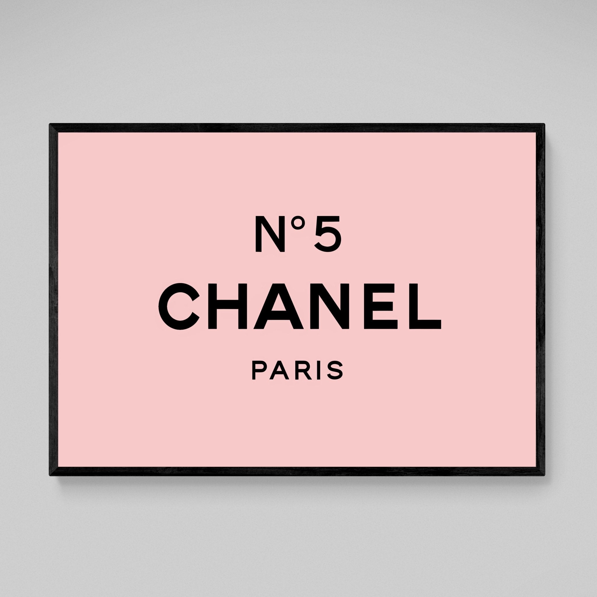 Pink N°5 Chanel Wall Art - Luxury Art Canvas