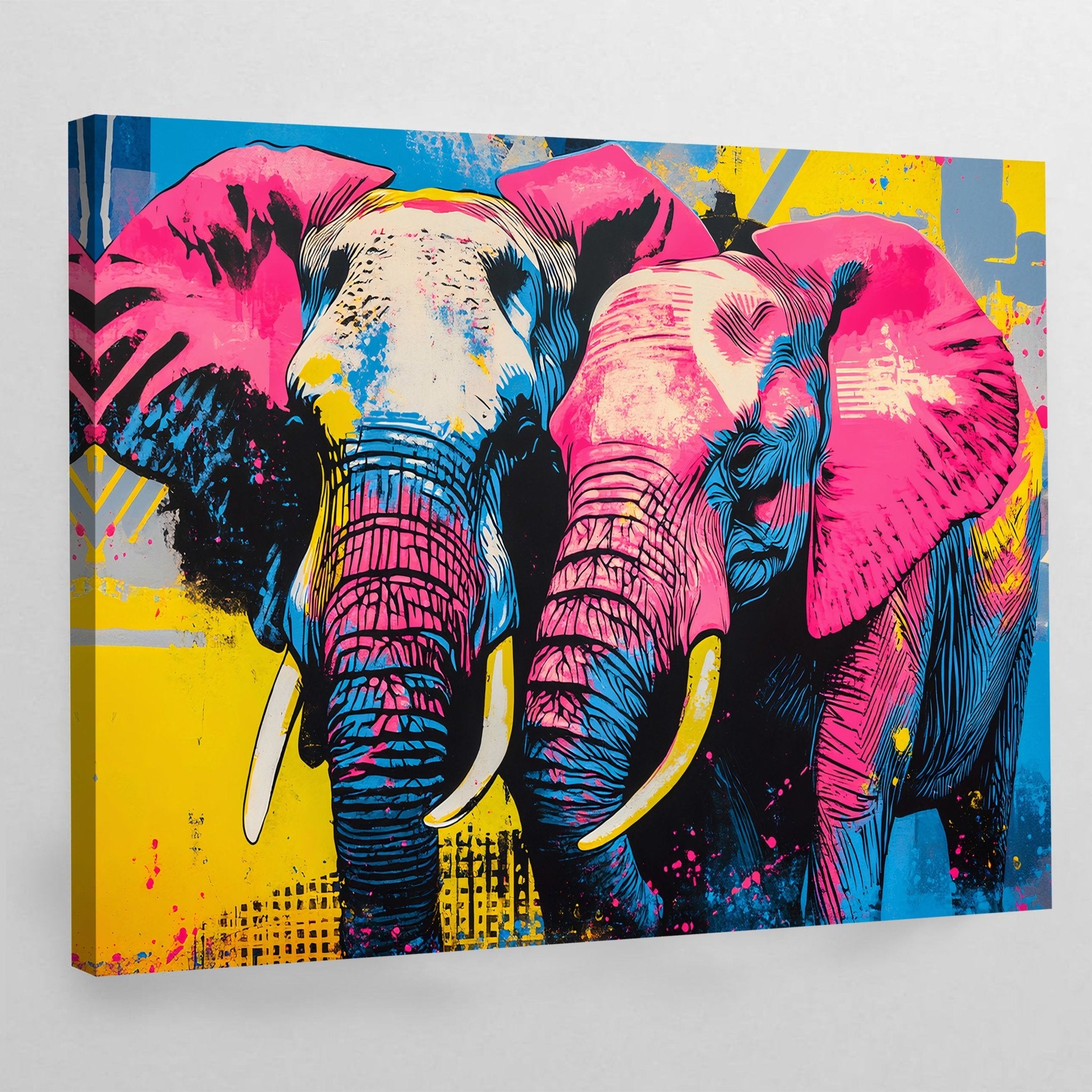 Pop Art Elephant Canvas - Luxury Art Canvas