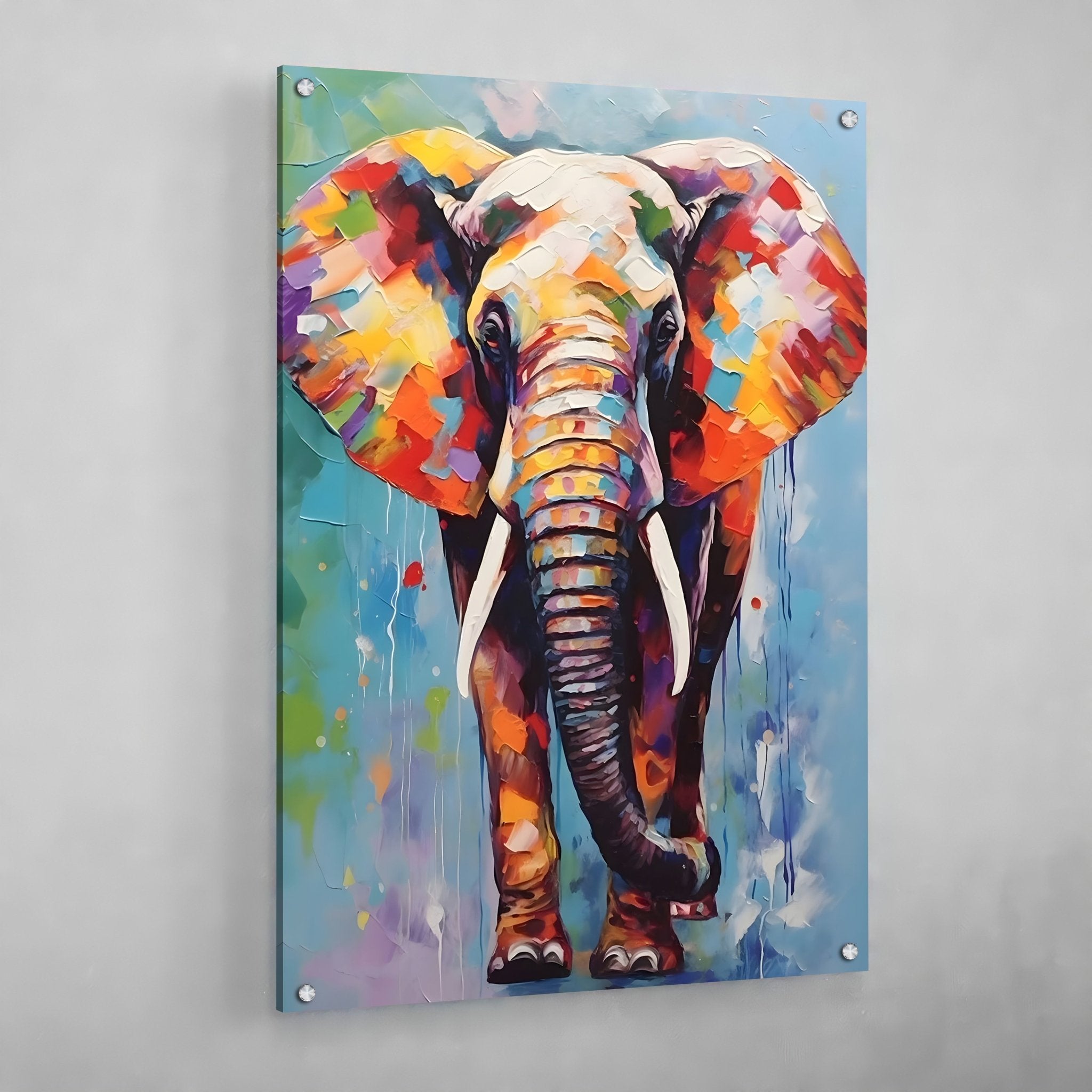 Pop Art Elephant Canvas Art - Luxury Art Canvas