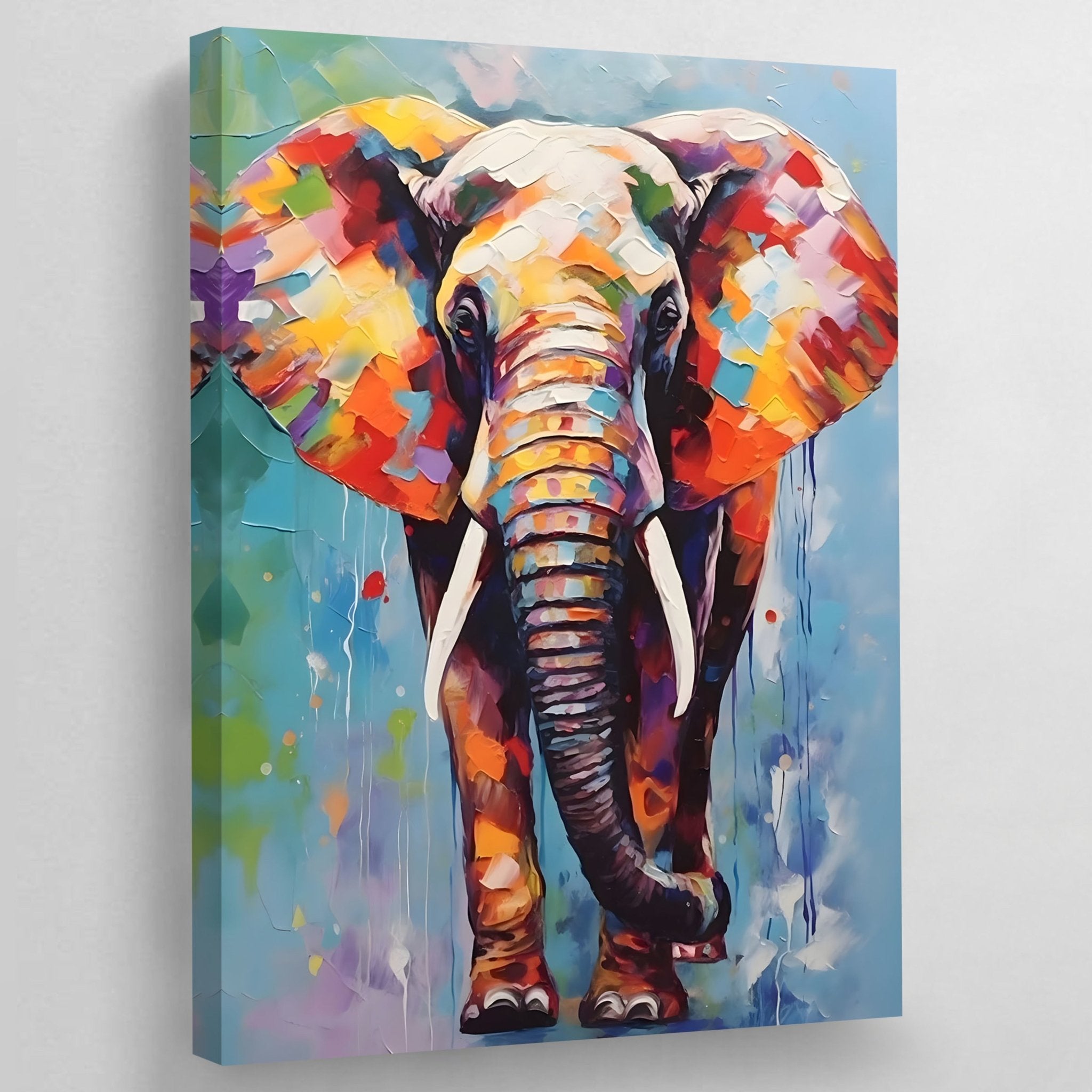 Pop Art Elephant Canvas Art - Luxury Art Canvas