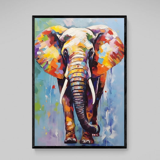 Pop Art Elephant Canvas Art - Luxury Art Canvas