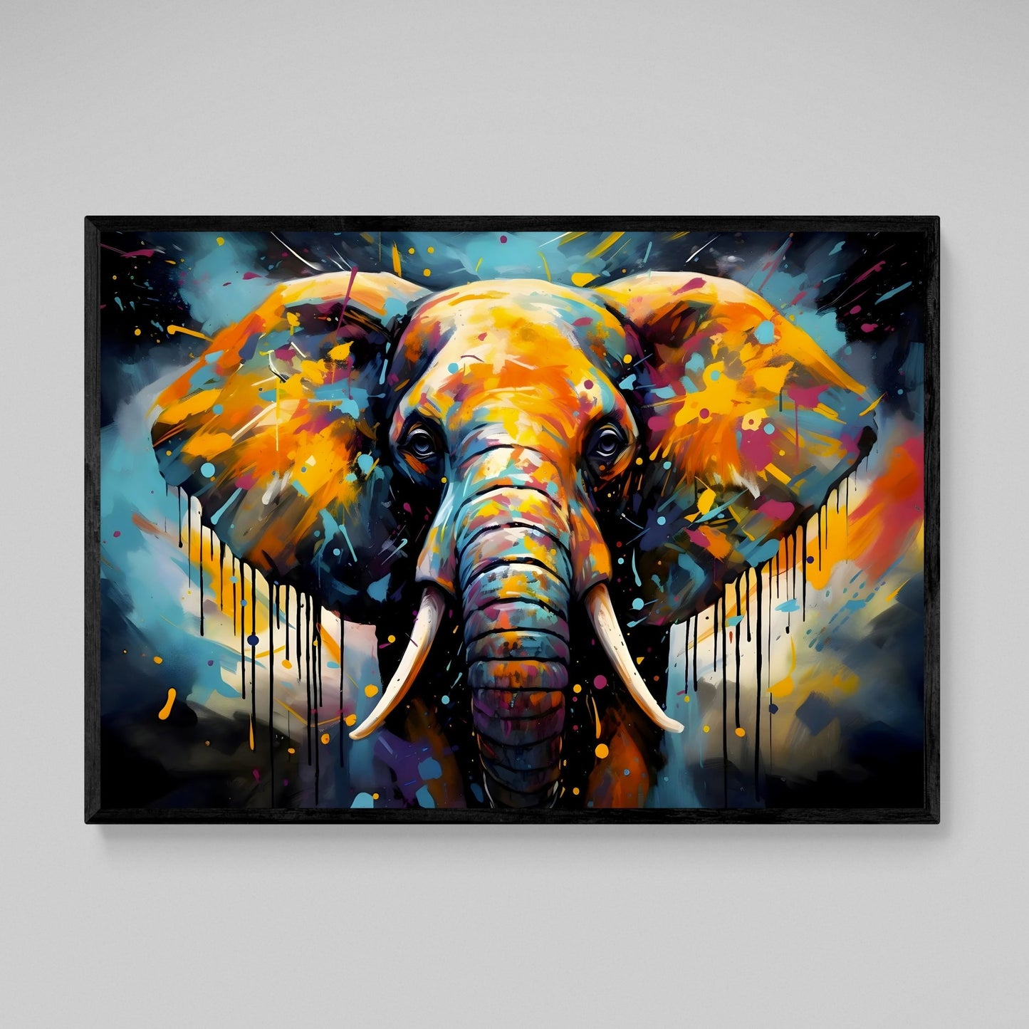 Pop Art Elephant Canvas Wall Art - Luxury Art Canvas
