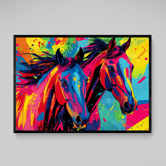 Pop Art Horse Wall Art - Luxury Art Canvas