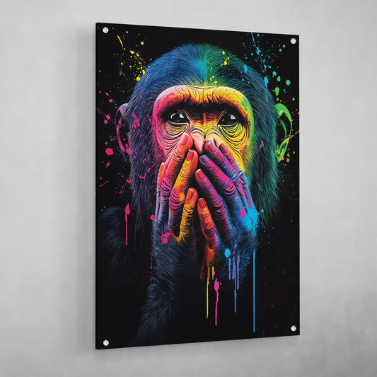 Pop Art Monkey Canvas Art - Luxury Art Canvas