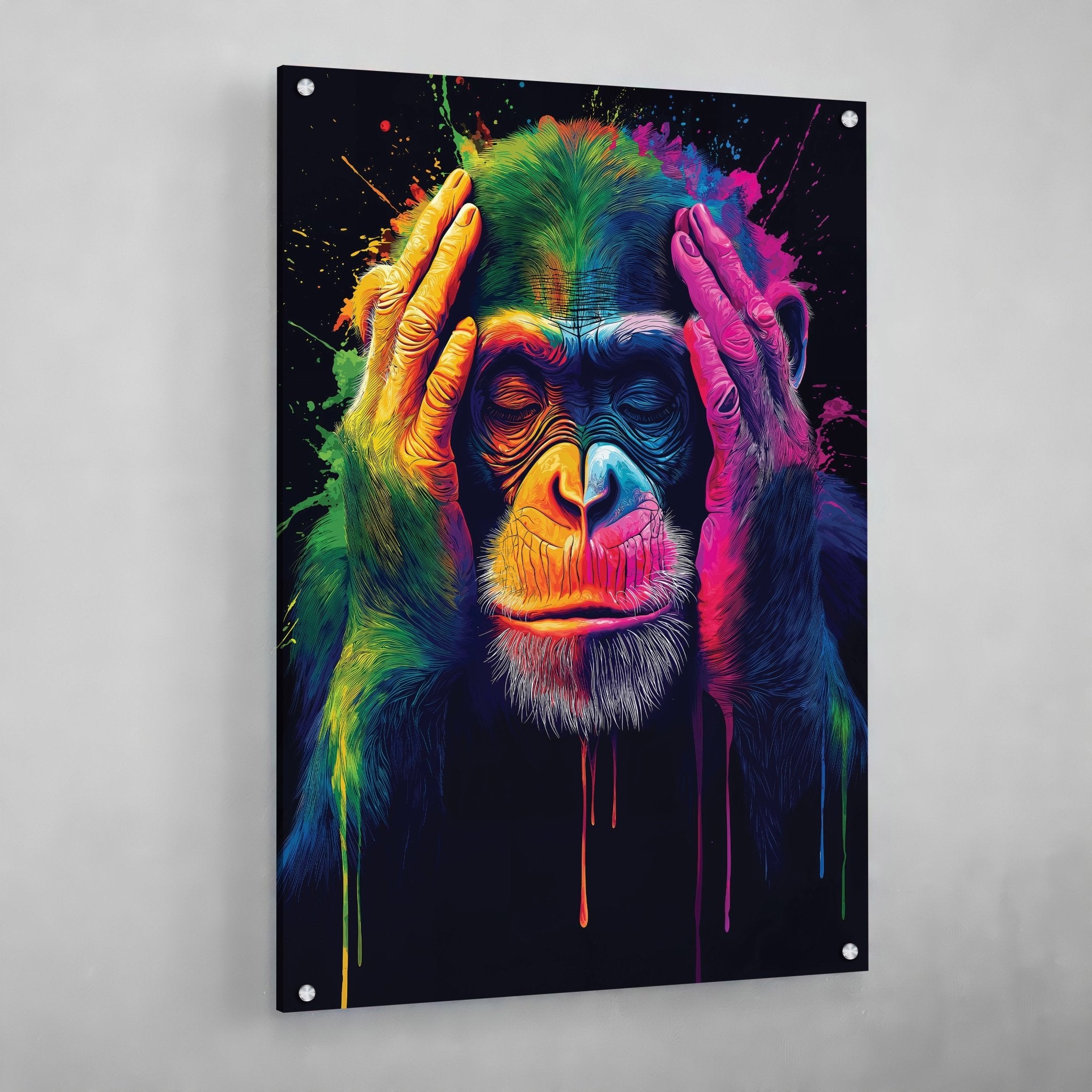 Pop Art Monkey Canvas Wall Art - Luxury Art Canvas