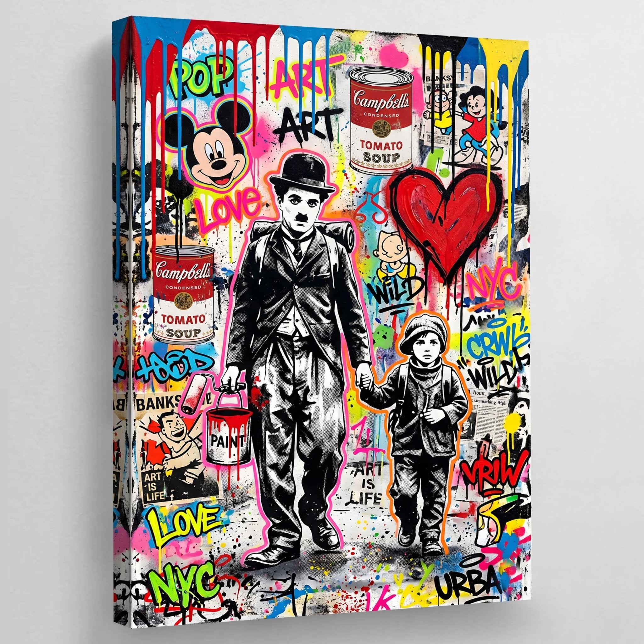 Pop Culture Banksy Wall Art - Luxury Art Canvas