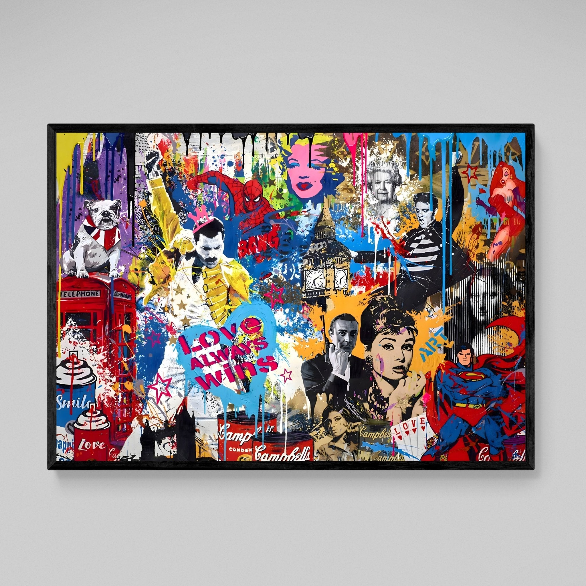 Pop Culture Graffiti Canvas Wall Art - Luxury Art Canvas