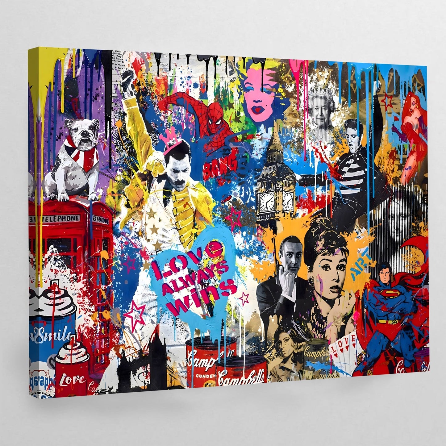 Pop Culture Graffiti Canvas Wall Art - Luxury Art Canvas