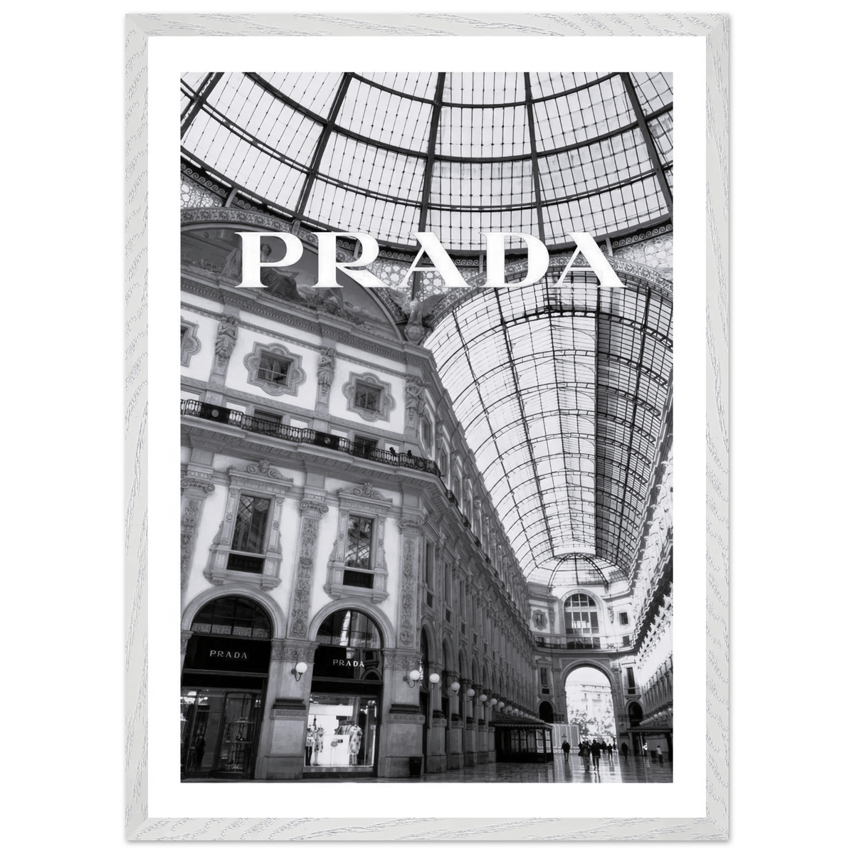 Prada Milan Black and White Wall Art - Luxury Art Canvas