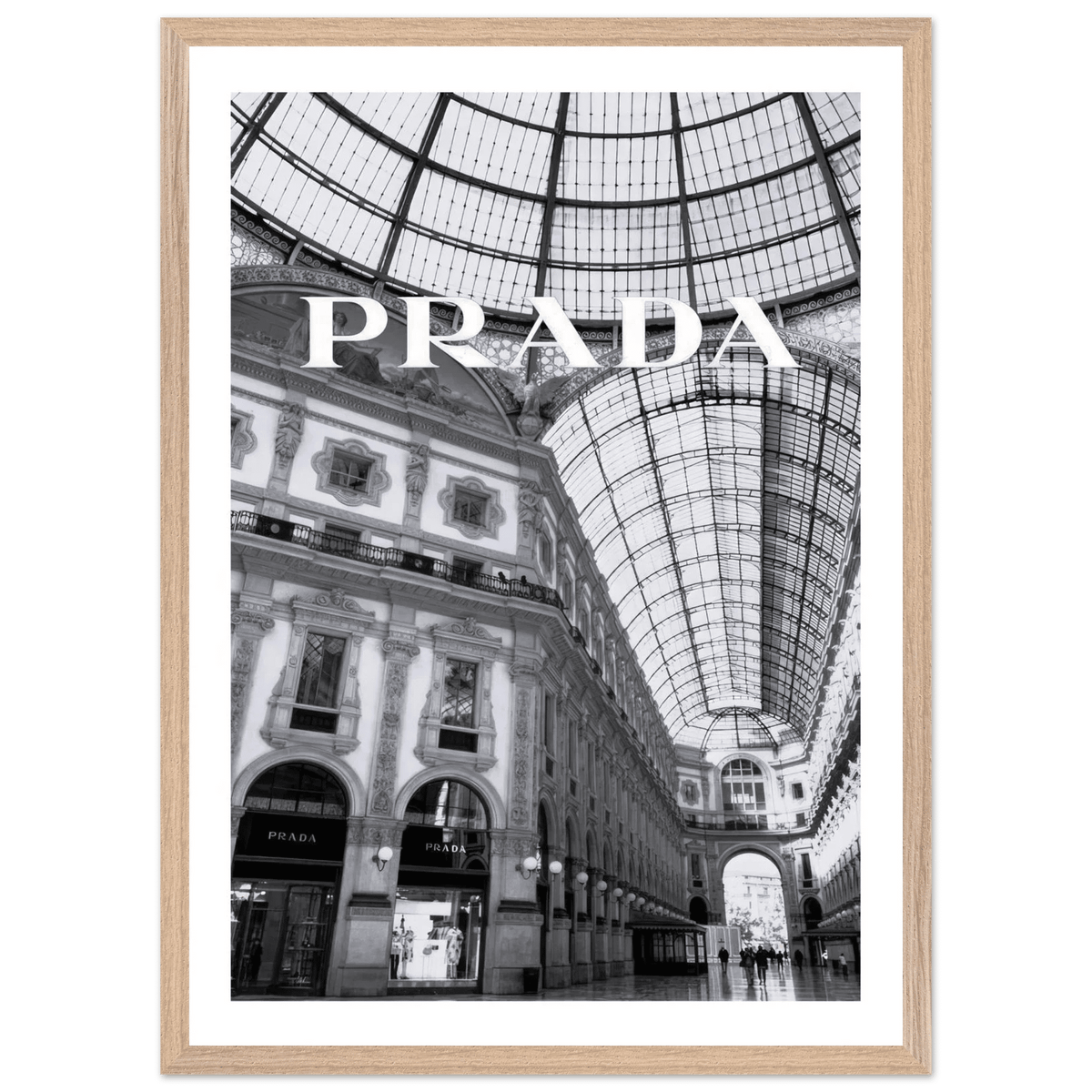 Prada Milan Black and White Wall Art - Luxury Art Canvas
