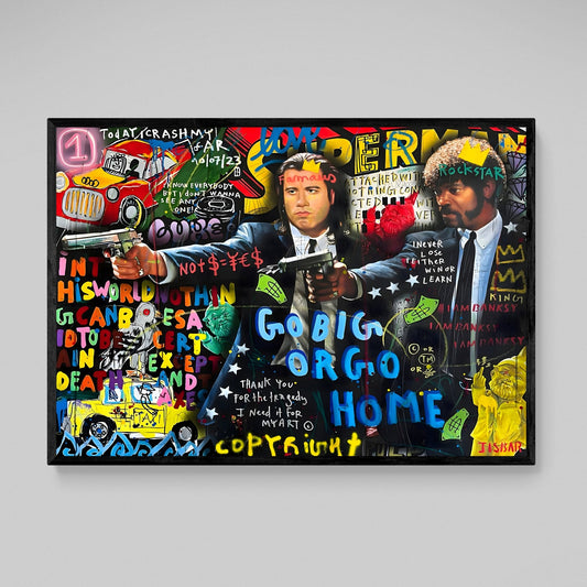 Pulp Fiction Graffiti Wall Art - Luxury Art Canvas