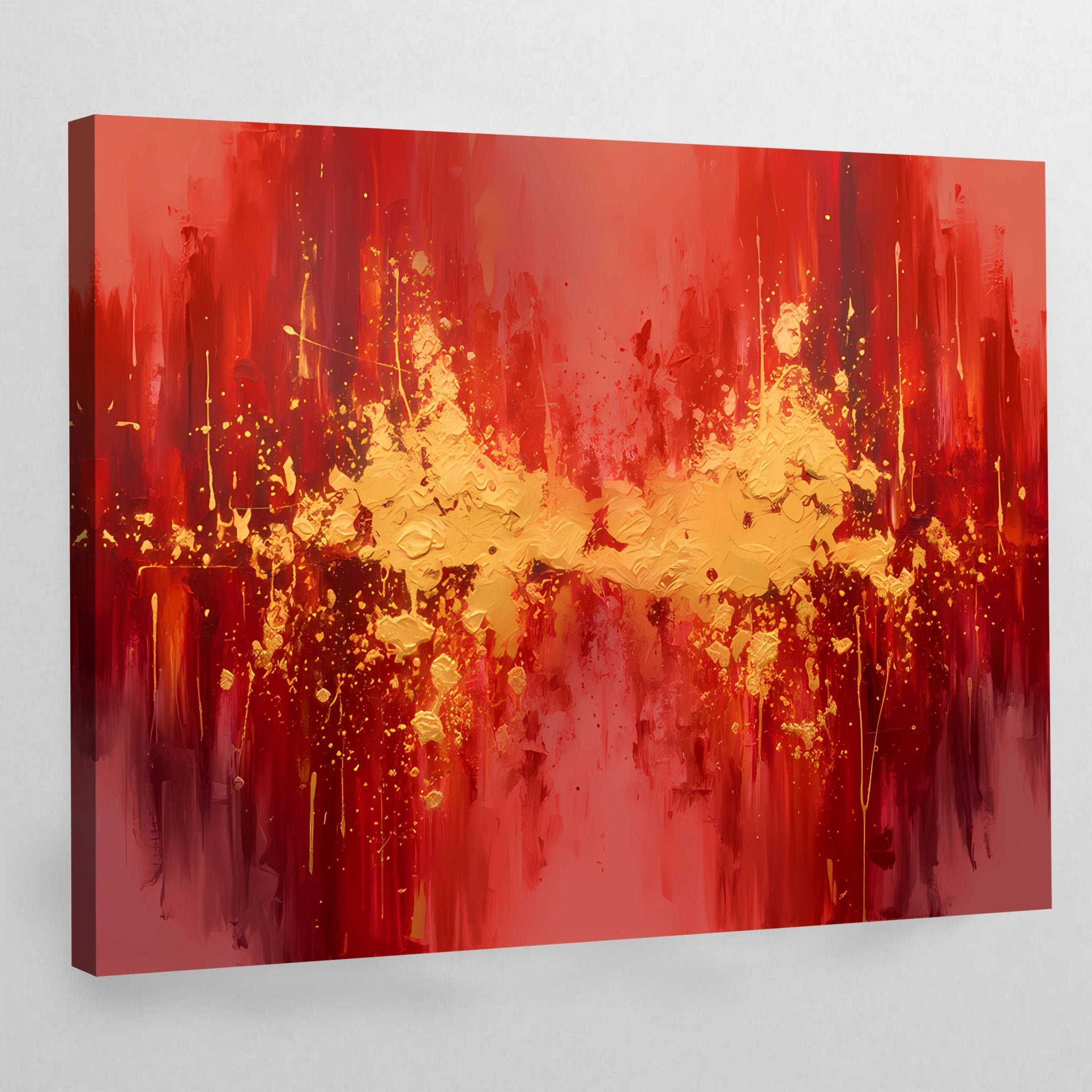 Red Abstract Canvas - Luxury Art Canvas