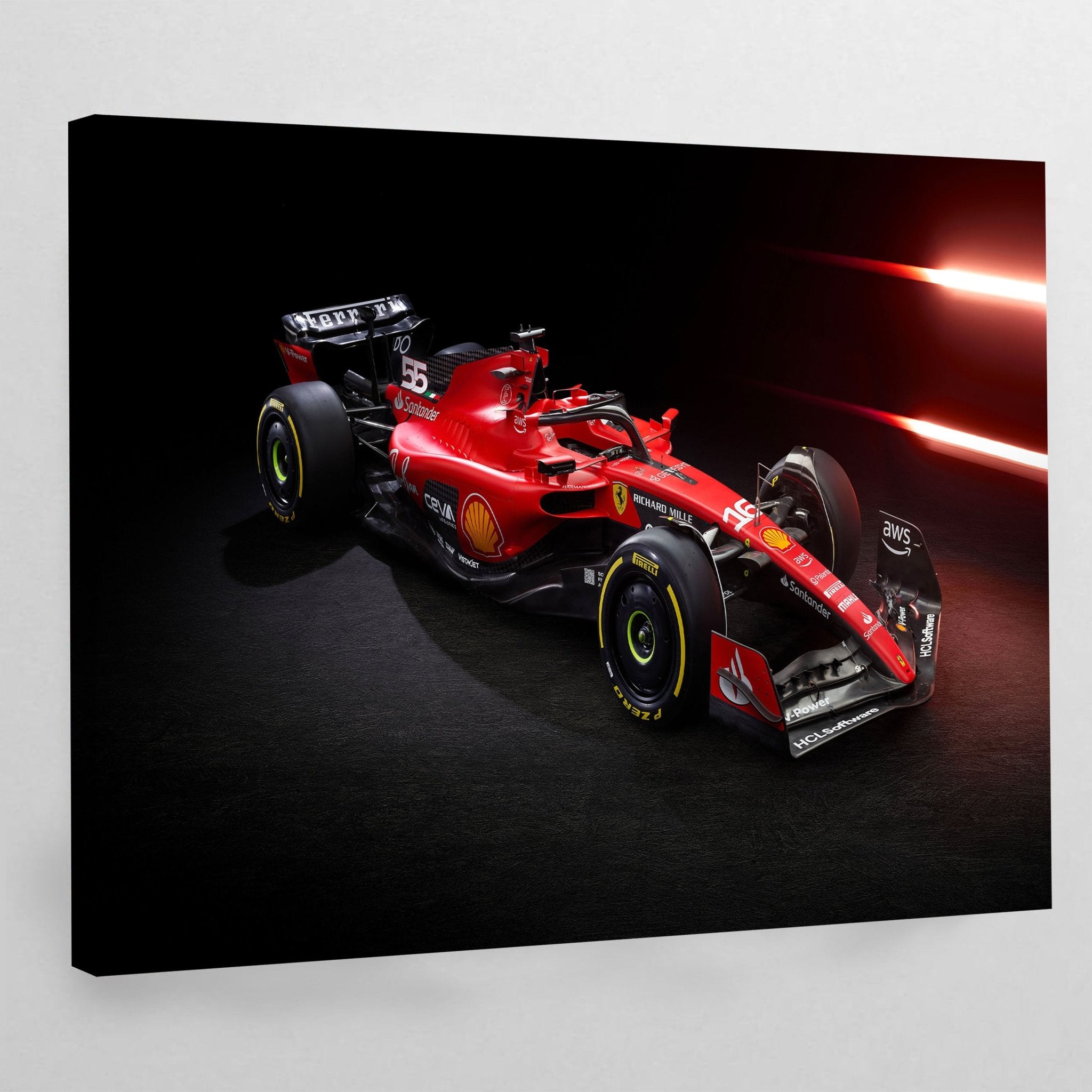 Red F1 Car Canvas Wall Art - Luxury Art Canvas