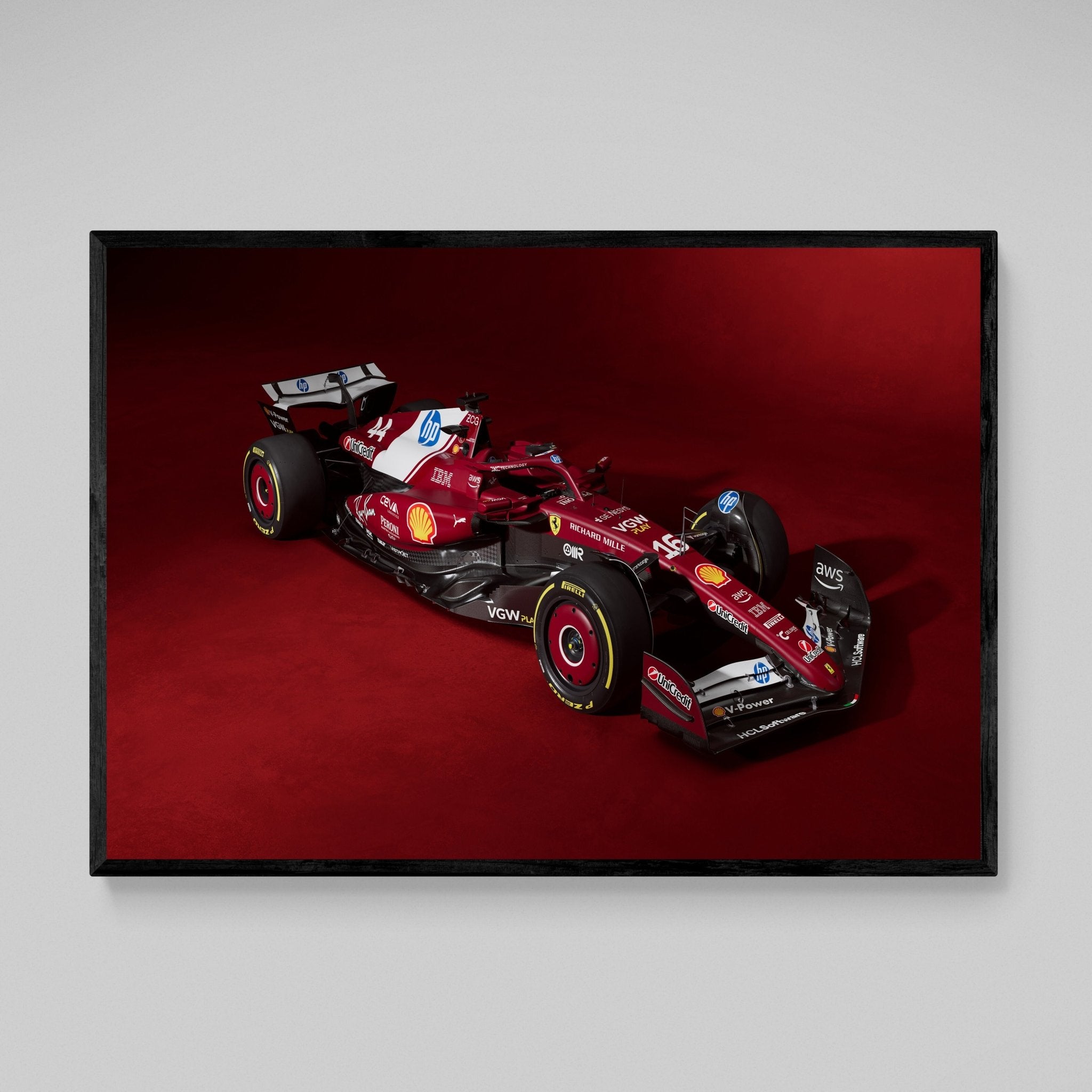 Red F1 Car Wall Art - Luxury Art Canvas