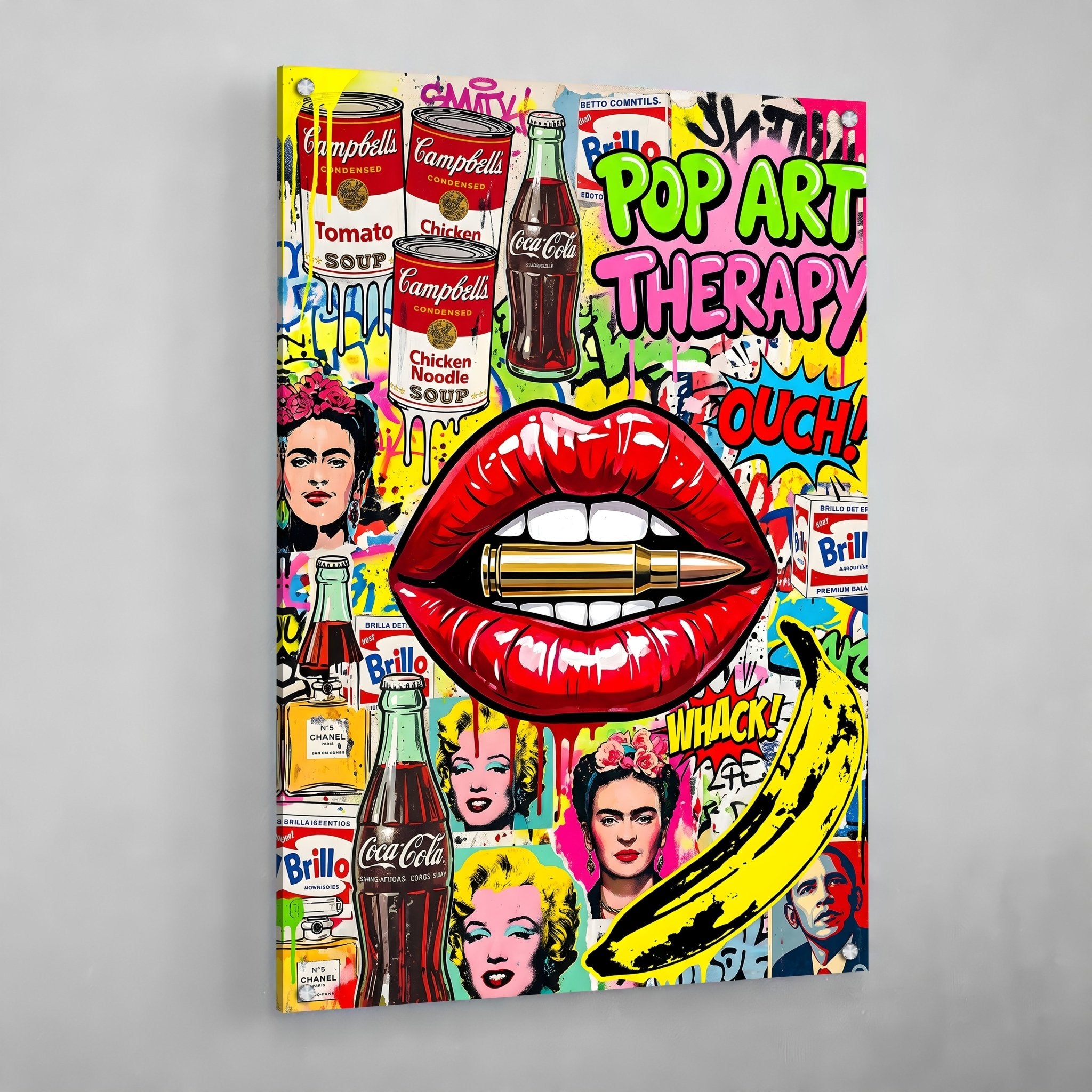 Red Lips Pop Art Canvas - Luxury Art Canvas