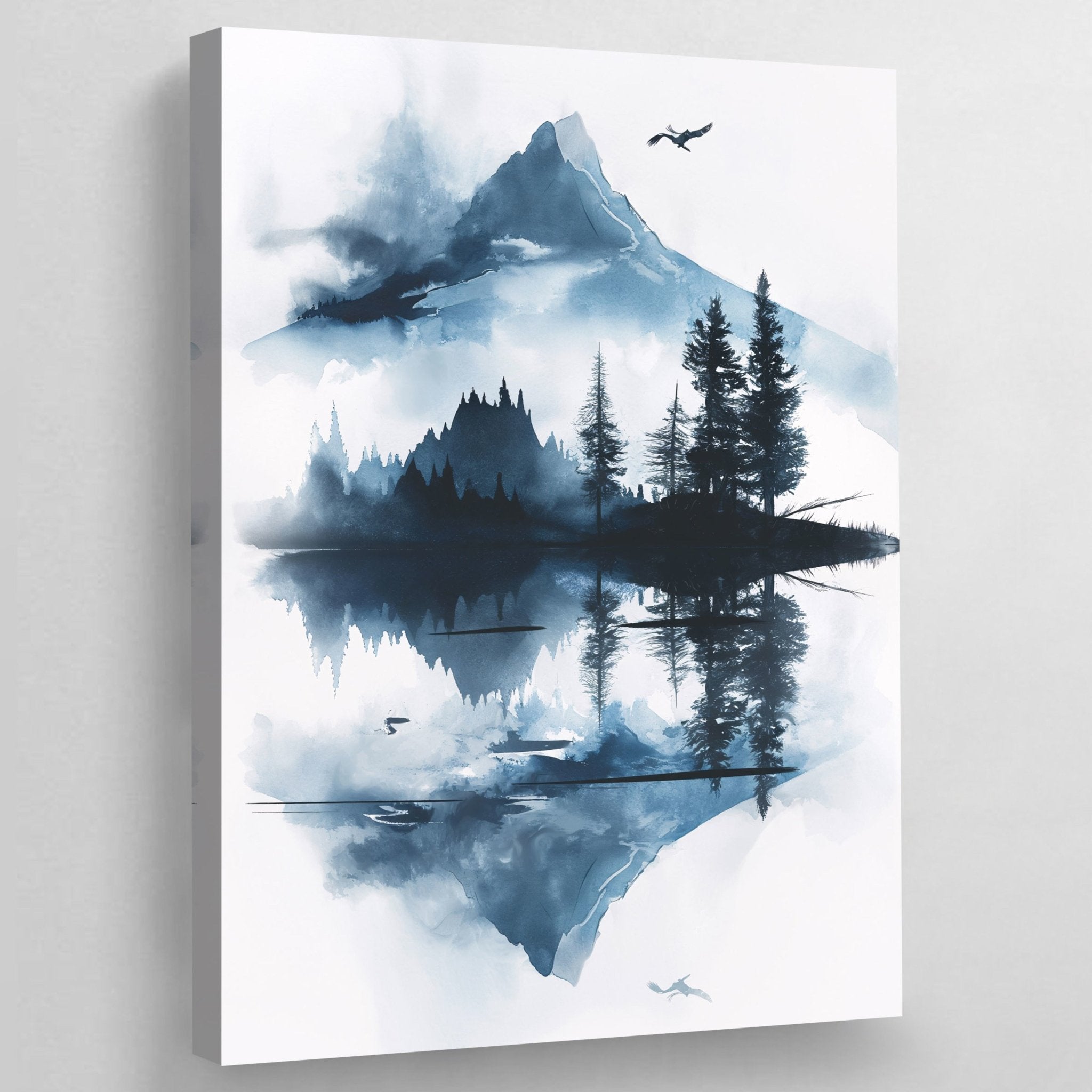 Reflection Mountain Scandinavian Wall Art - Luxury Art Canvas