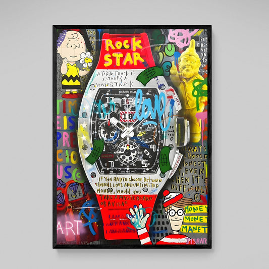 Richard Mille Graffiti Wall Art - Luxury Art Canvas